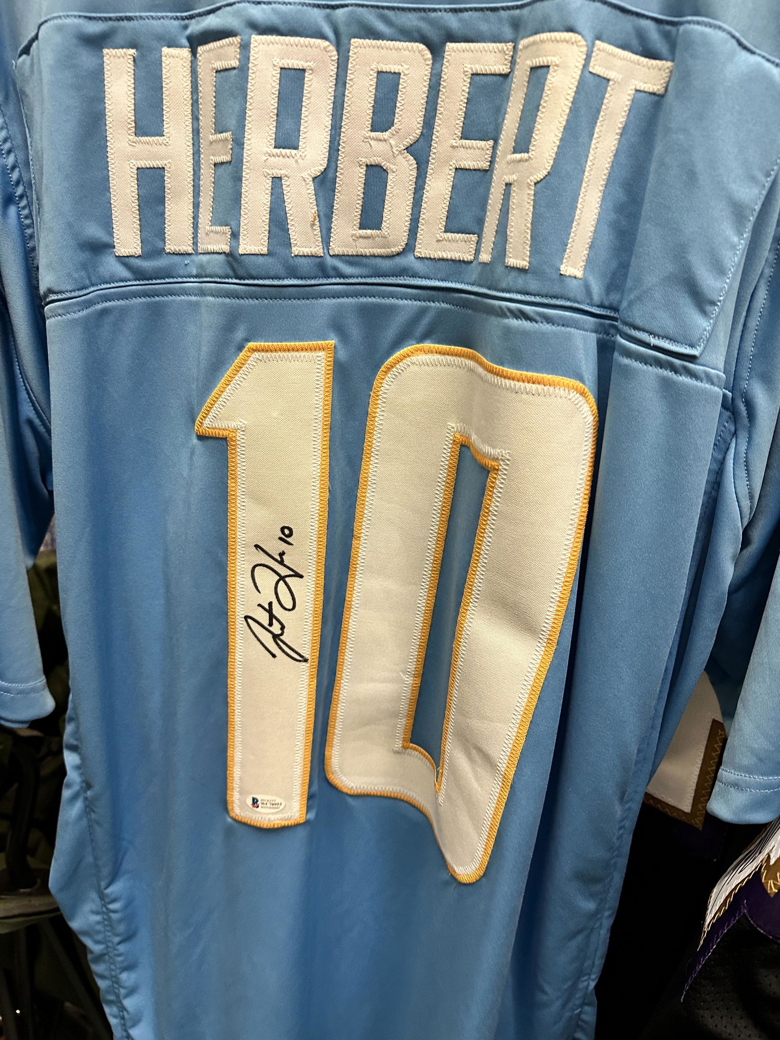 Justin Herbert Autographed Jersey (1 of 1)