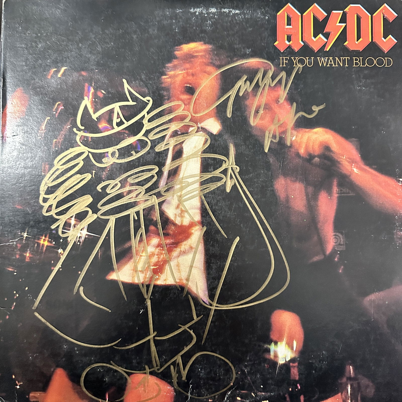 Angus Young Autographed Album w/Sketch (1 of 1)