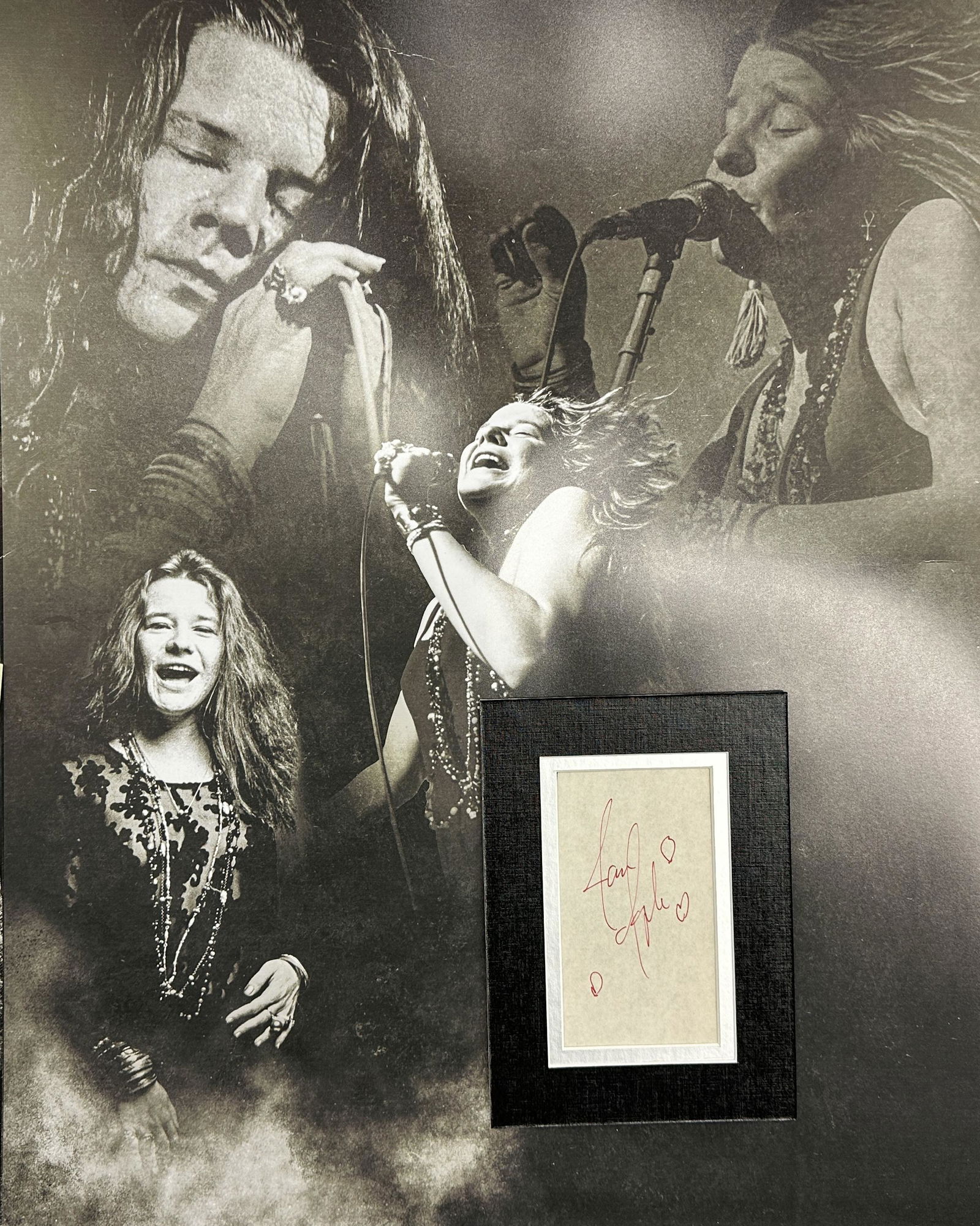 Janis Joplin Autographed Display (1 of 1)