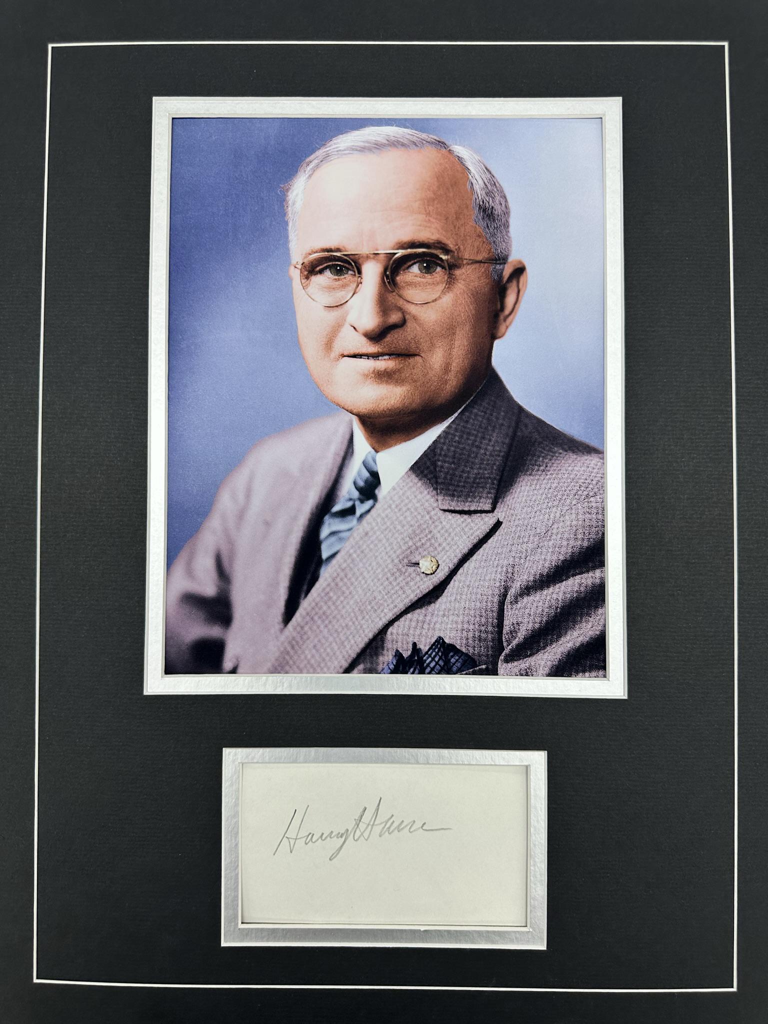 Harry Truman Autographed Display (1 of 1)