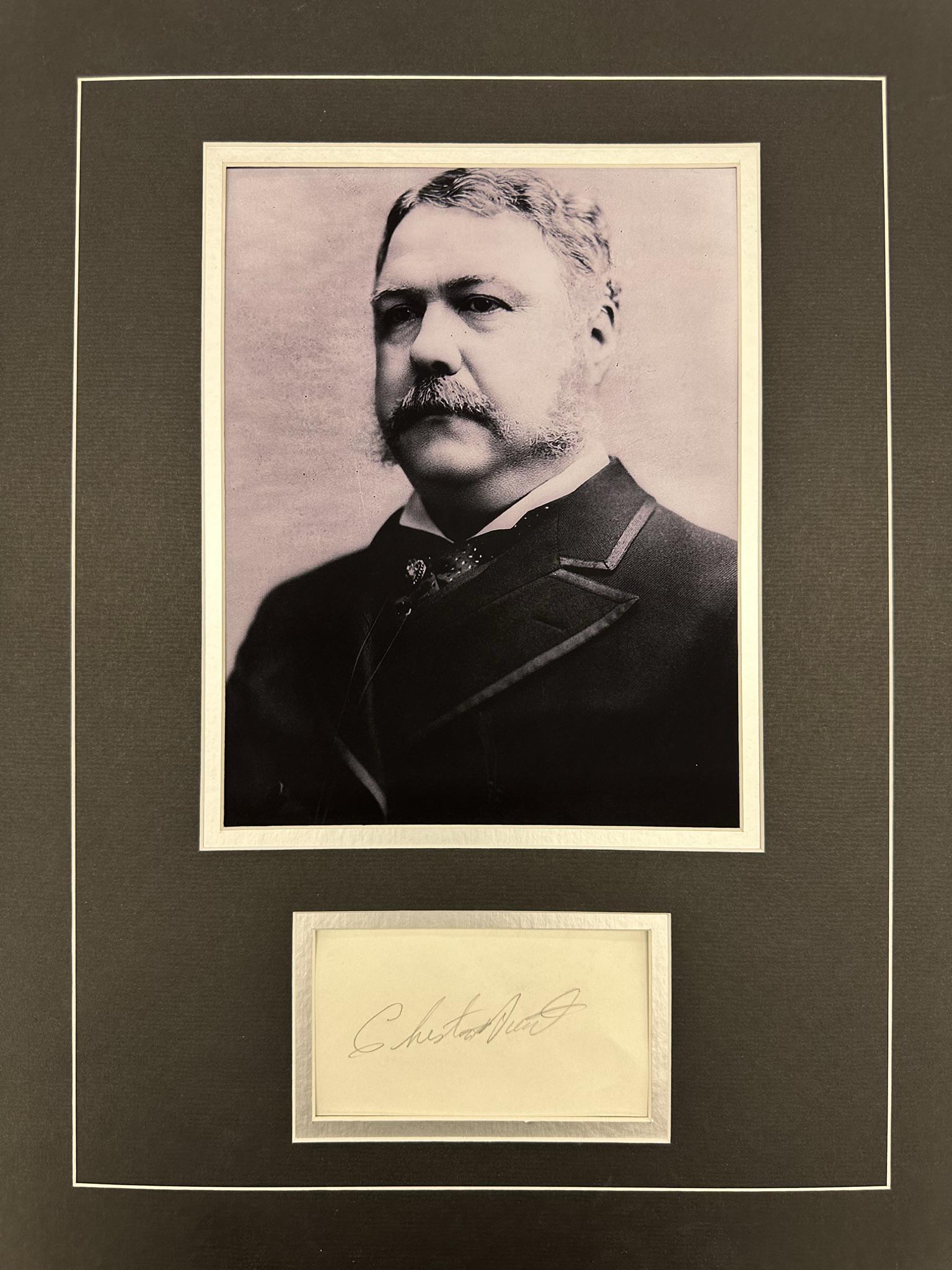 Chester Arthur Autographed Display (1 of 1)