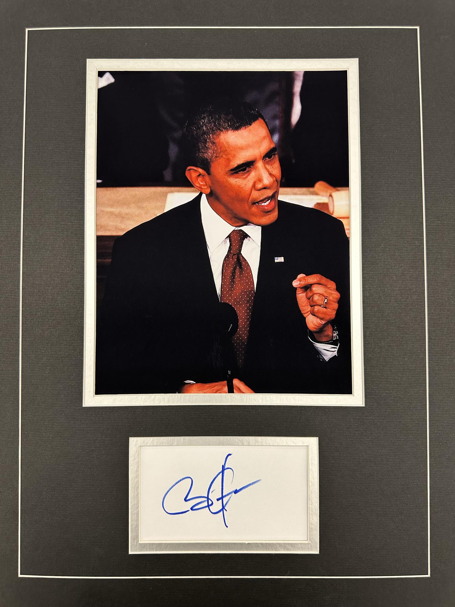 Barack Obama Autographed Display (1 of 1)
