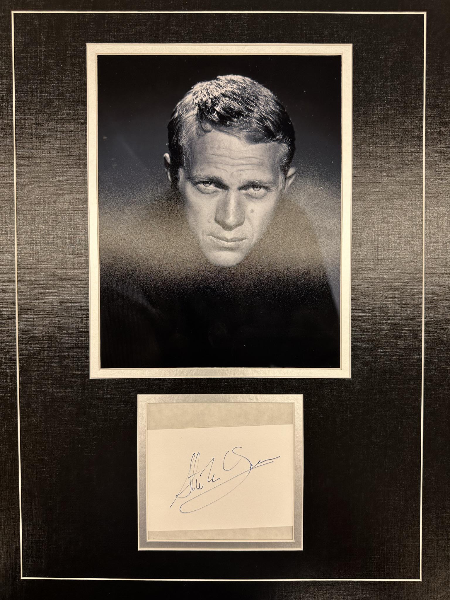 Steve McQueen Autographed Display (1 of 1)