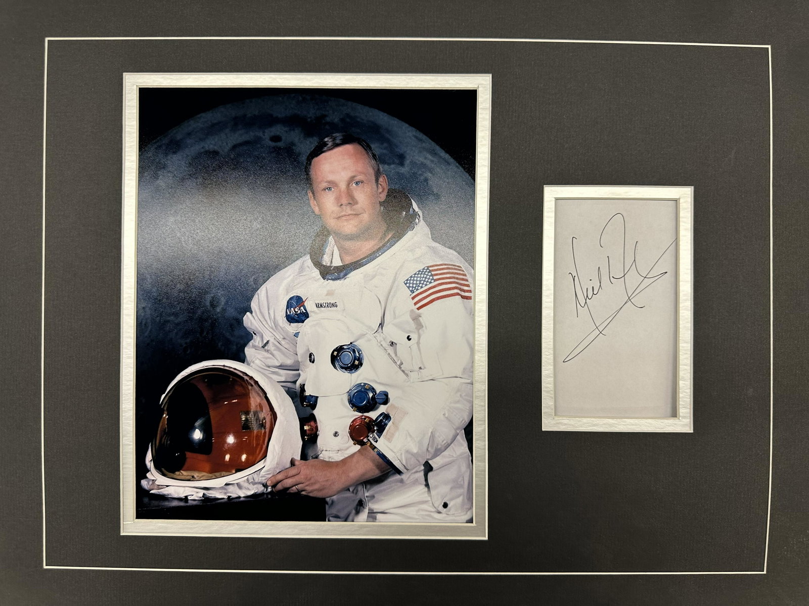 Neil Armstrong Autographed Display: Displays are not framed, and can be framed for a cost. Framed items will state they are framed in the name of the item. All signed items come with a COA. Ask any and all questions BEFORE bidding. Sign