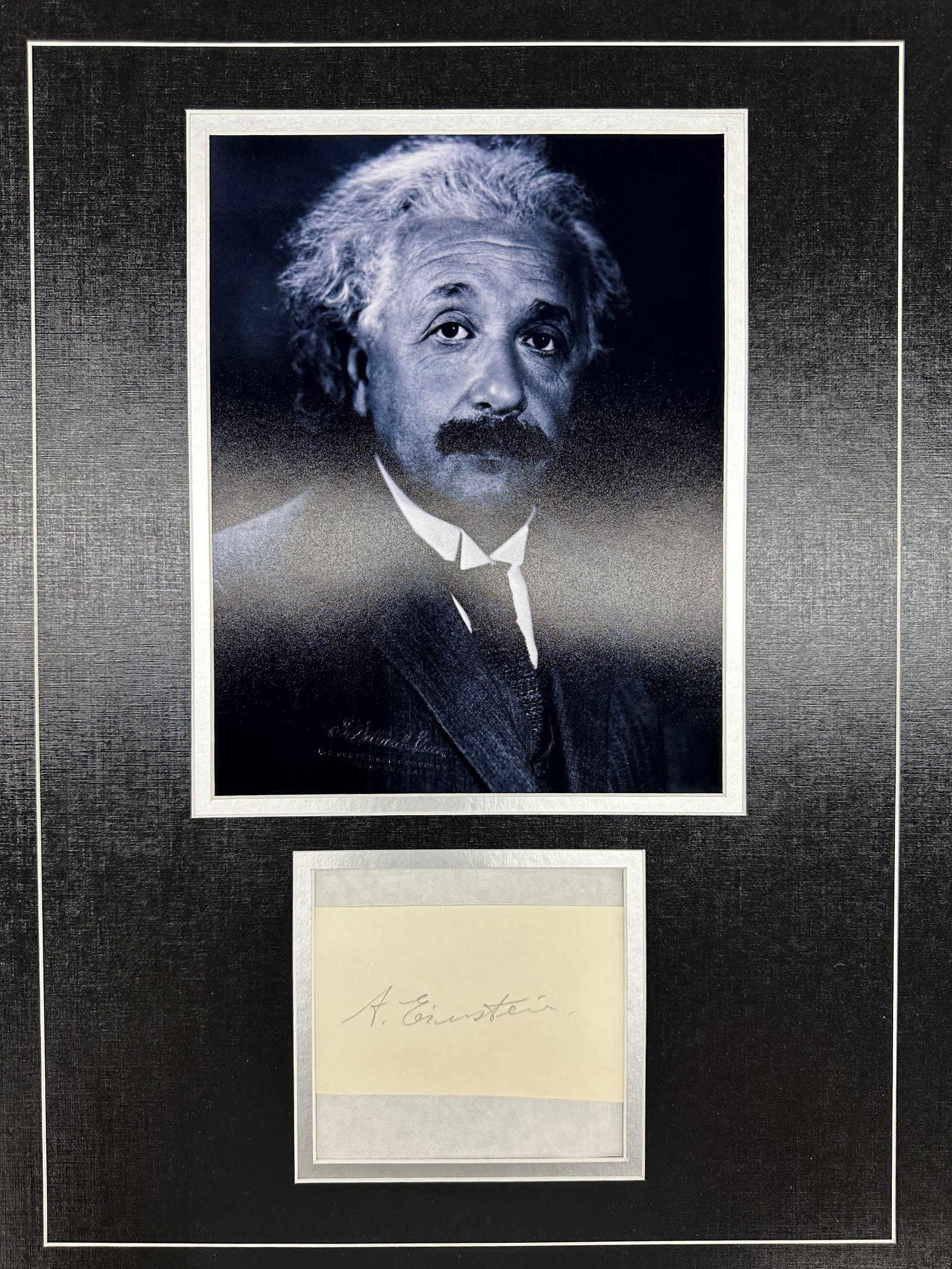 Albert Einstein Autographed Display (1 of 1)