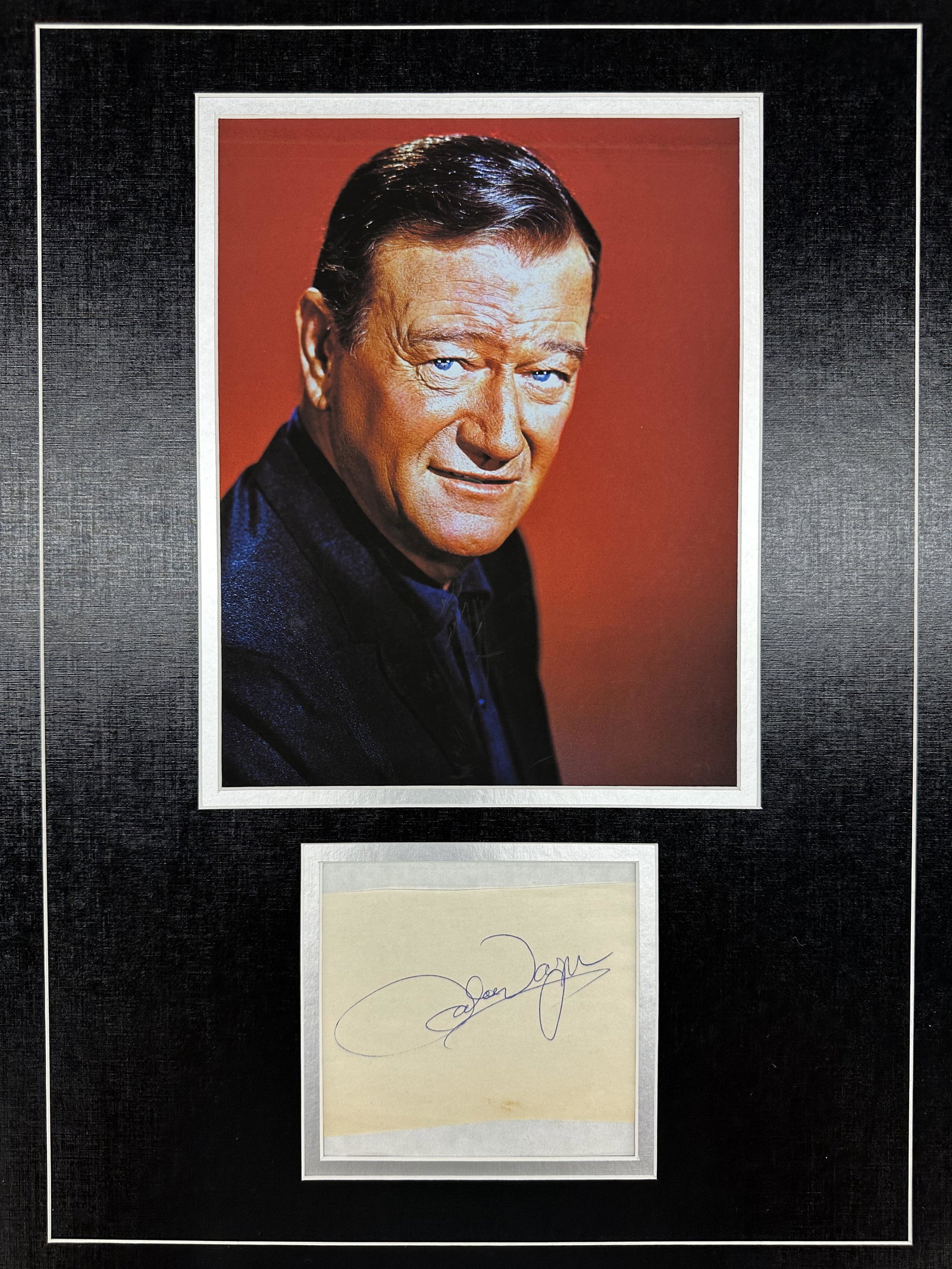 John WAYNE Autographed Display (1 of 1)