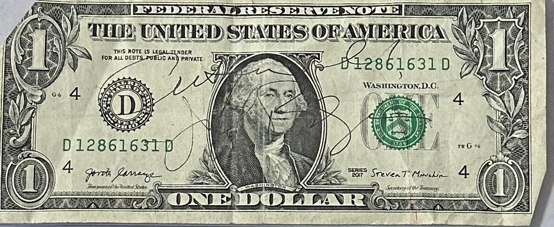 Jeff Bezos Autographed $1 (1 of 1)