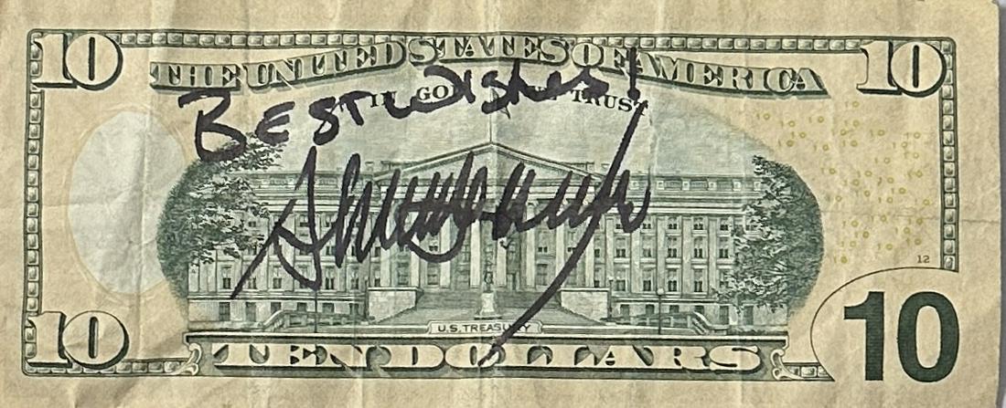 Donald Trump Autographed $10: Displays are not framed, and can be framed for a cost. Framed items will state they are framed in the name of the item. All signed items come with a COA. Ask any and all questions BEFORE bidding. Sign