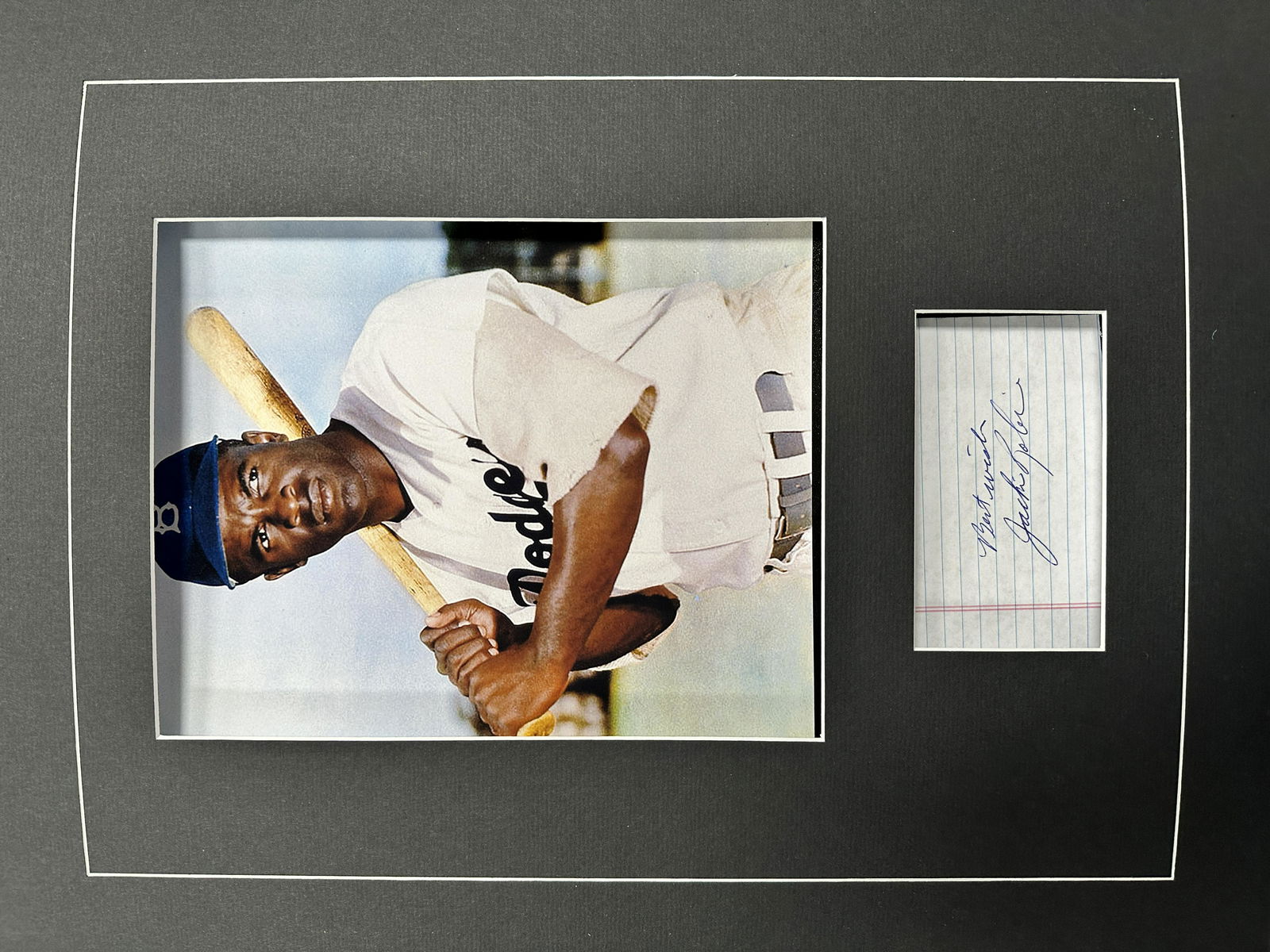 Jackie Robinson Autographed Display (1 of 1)