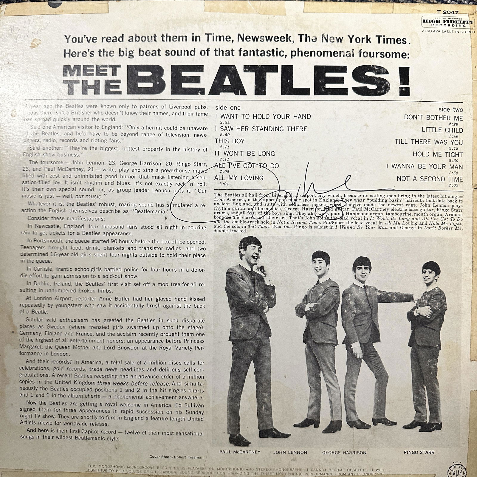 John Lennon Autographed Album: Displays are not framed, and can be framed for a cost. Framed items will state they are framed in the name of the item. All signed items come with a COA. Ask any and all questions BEFORE bidding. Sign