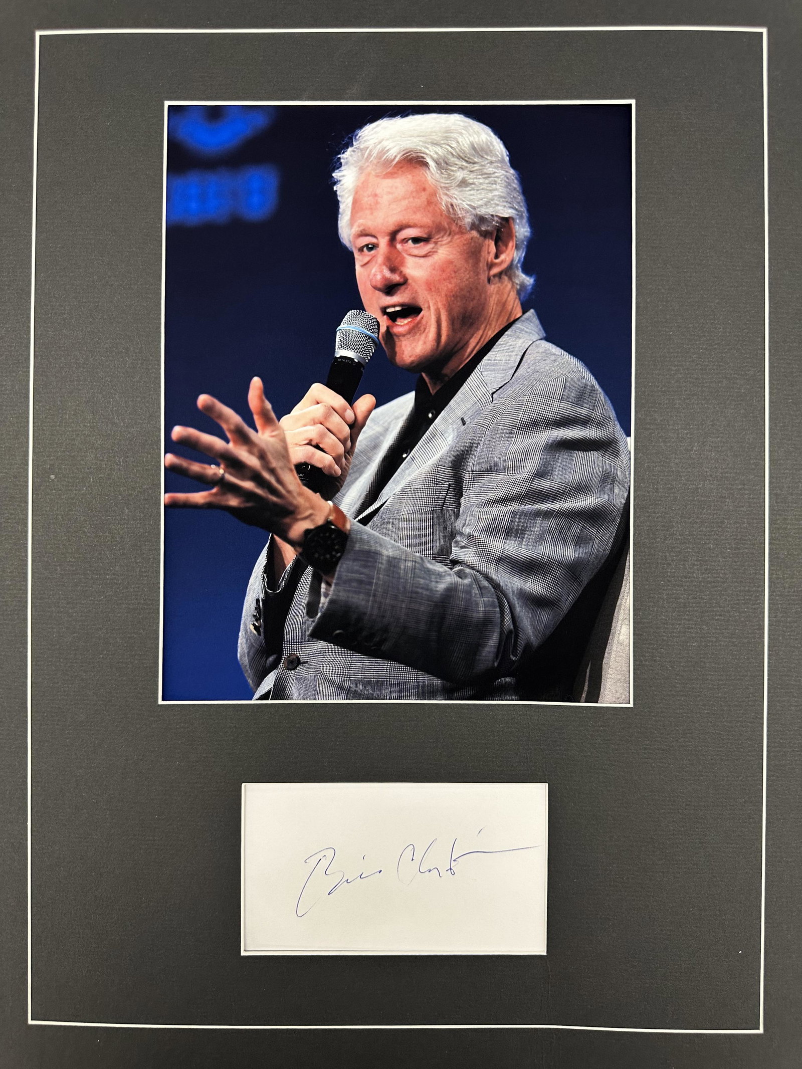 Bill Clinton Autographed Display (1 of 1)