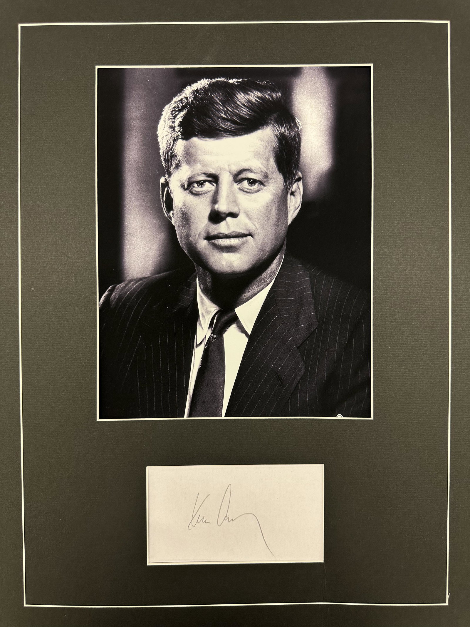 John F. Kennedy Autographed Display (1 of 1)