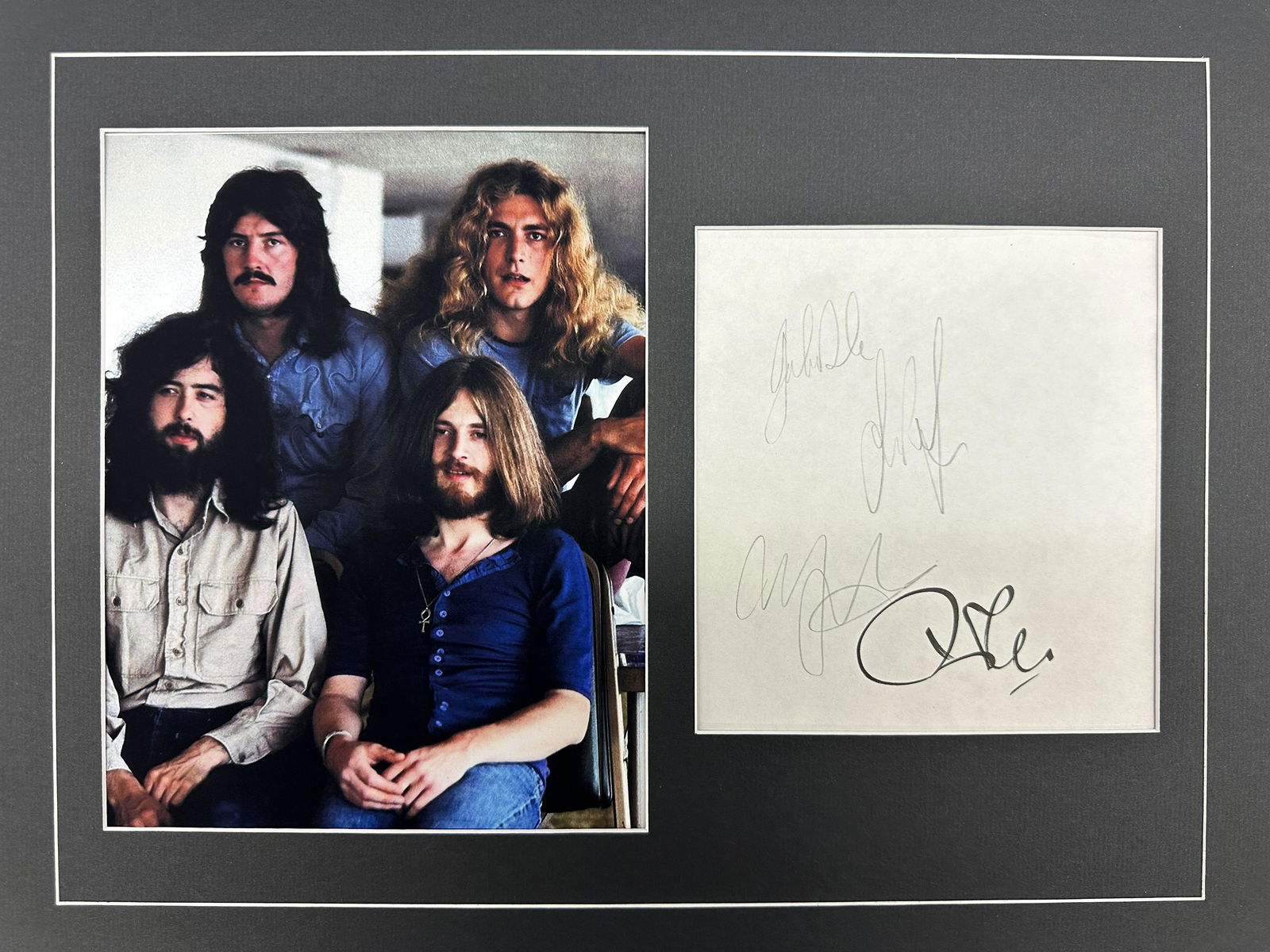 Led Zeppelin Autographed Display All 4 (1 of 1)