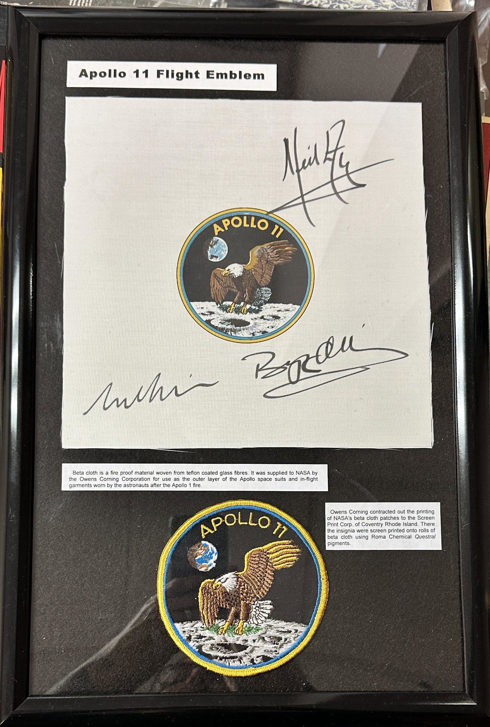 Apollo 11 Autographed Display Neil Buzz Michael (1 of 1)
