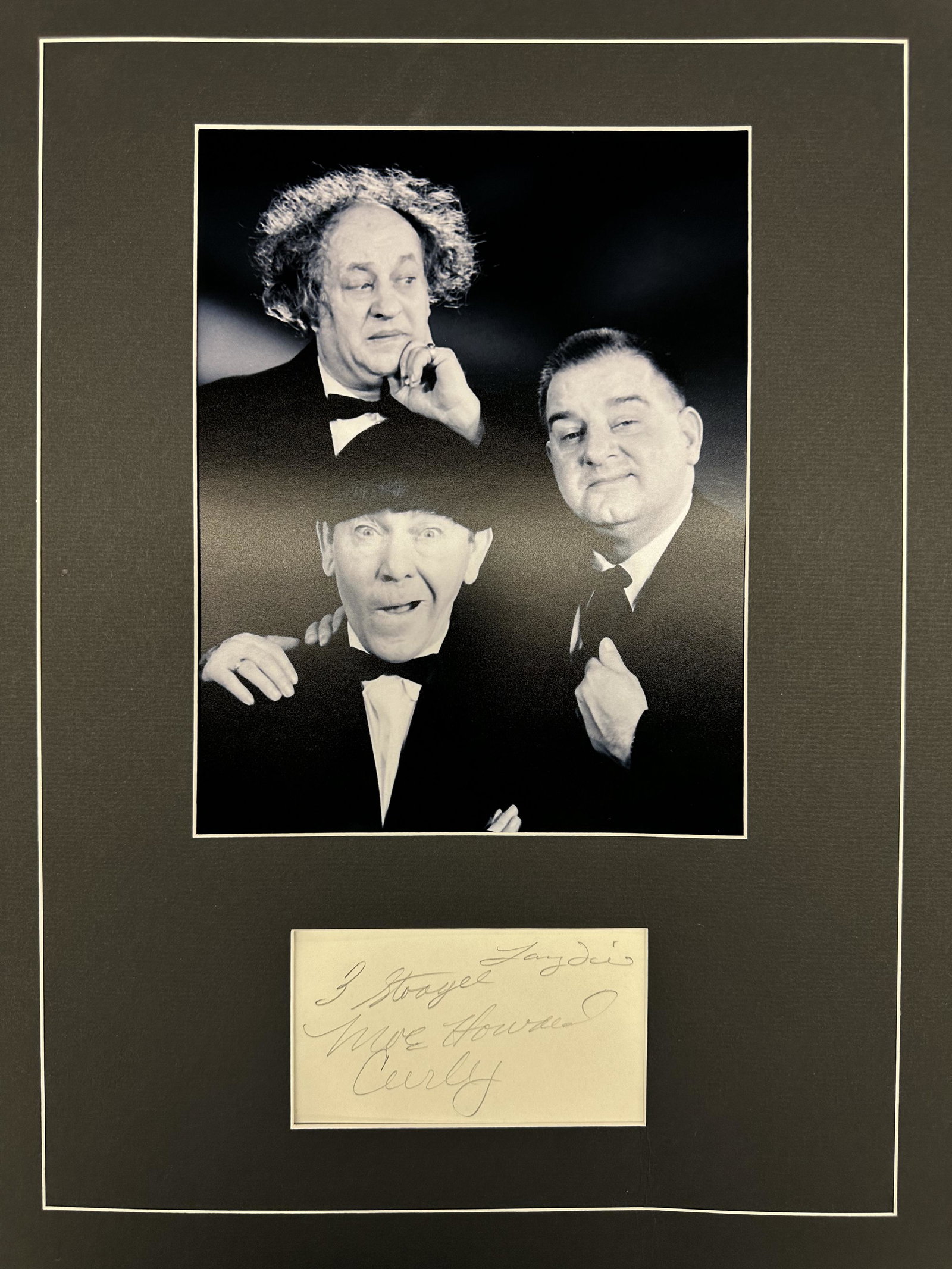 The 3 Stooges Autographed Display (1 of 1)
