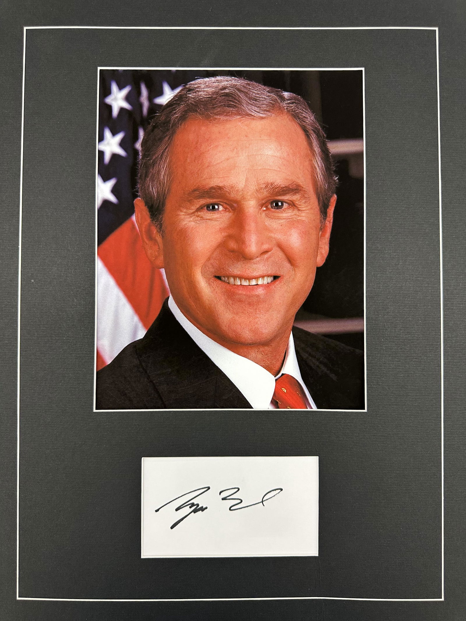 George Bush Jr Autographed Display (1 of 1)