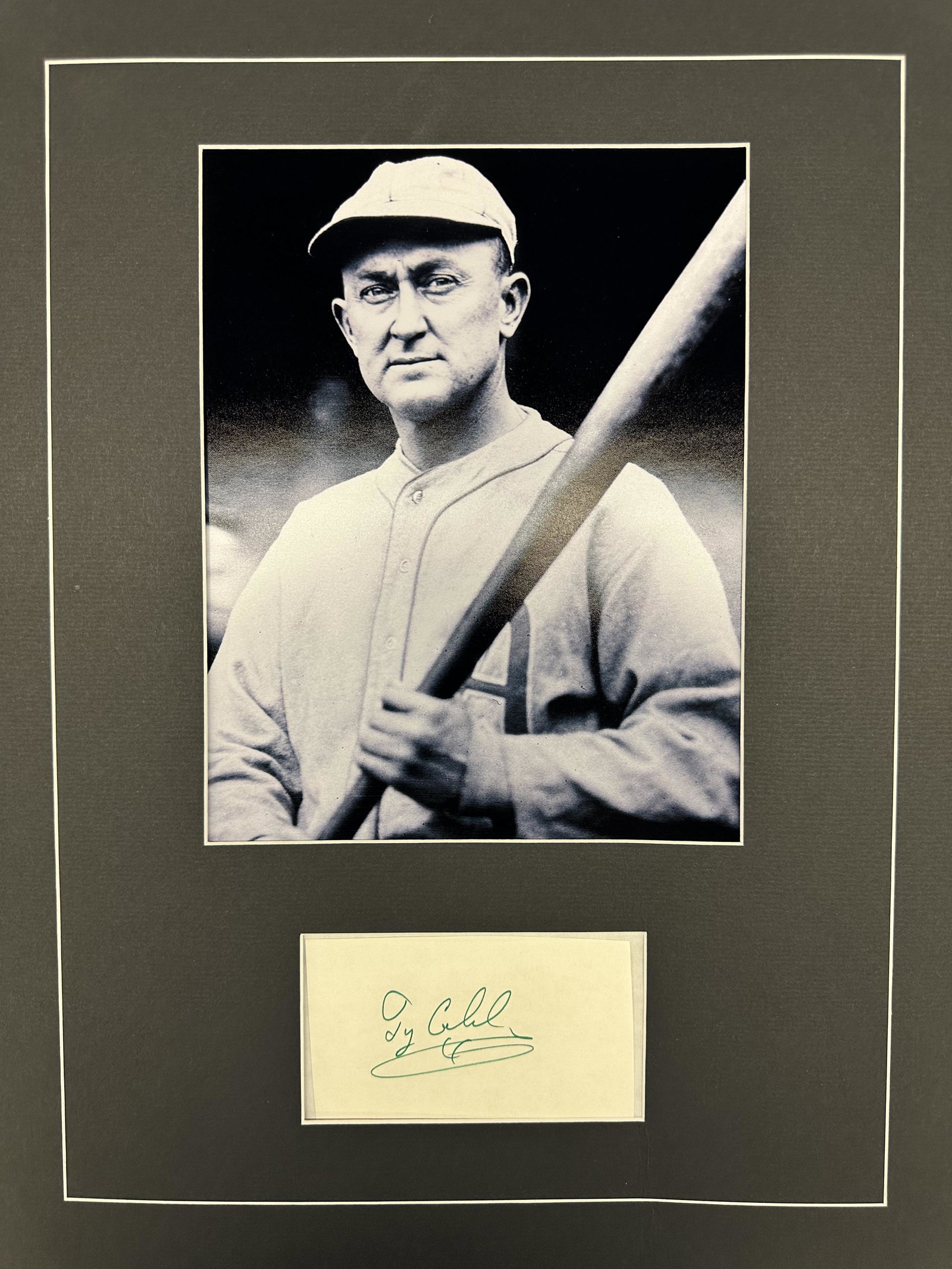 Ty Cobb Autographed Display (1 of 1)