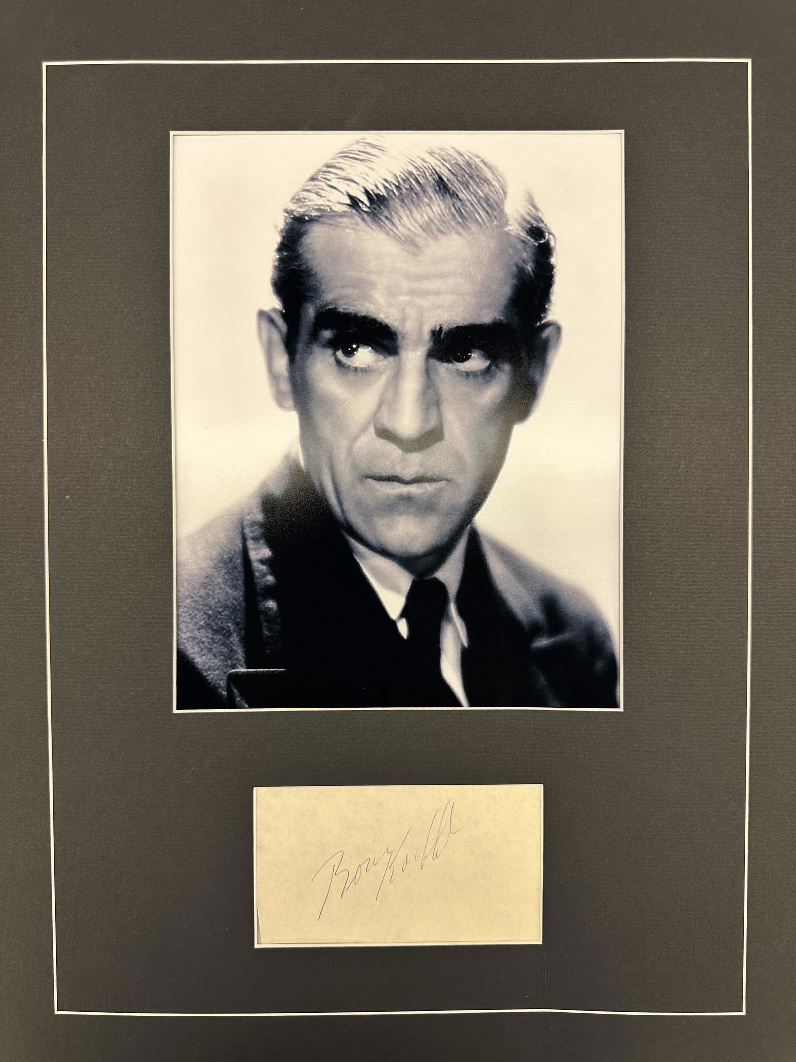Boris Karloff Autographed Display (1 of 1)