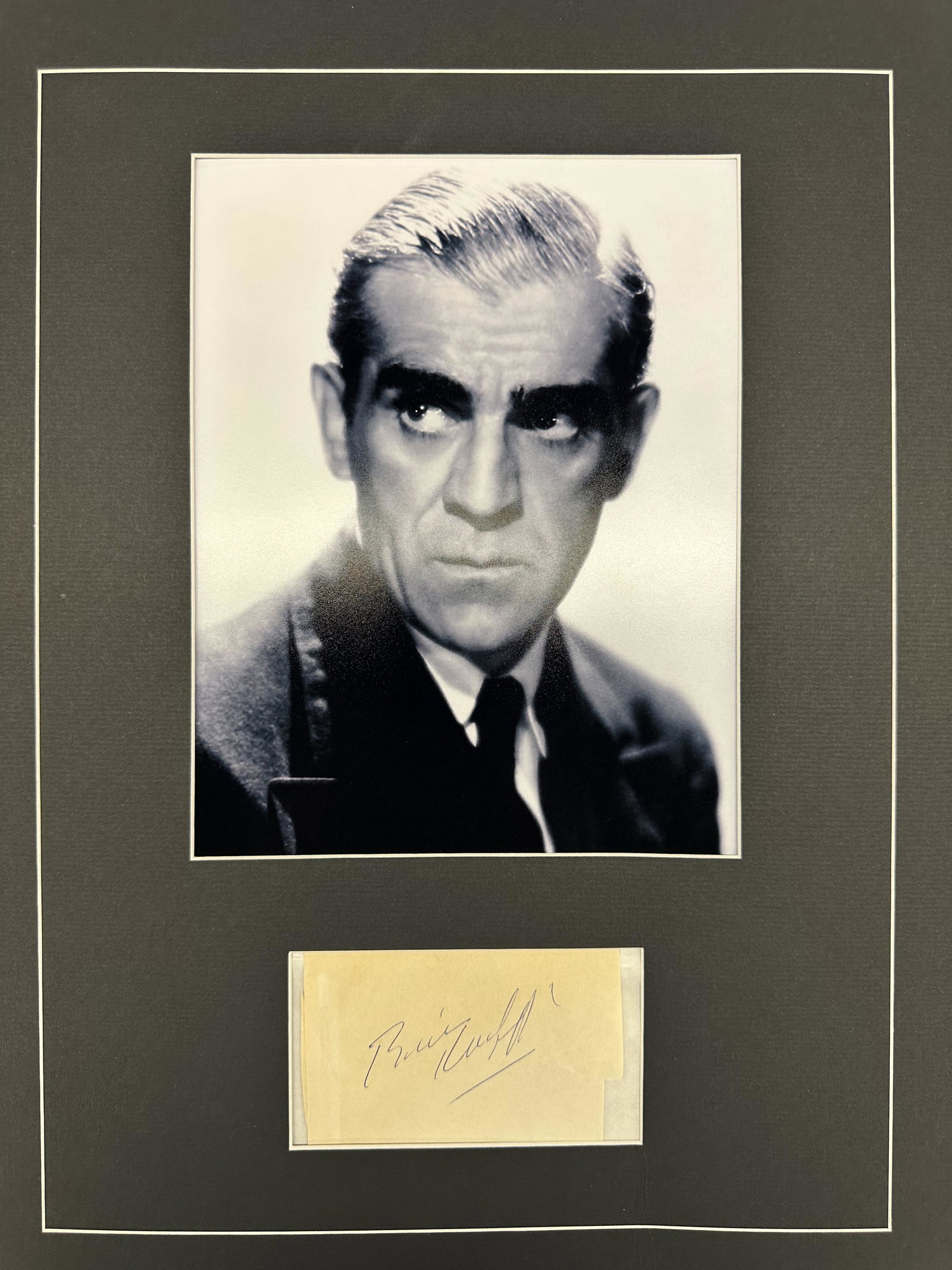 Boris Karloff Autographed Display (1 of 1)