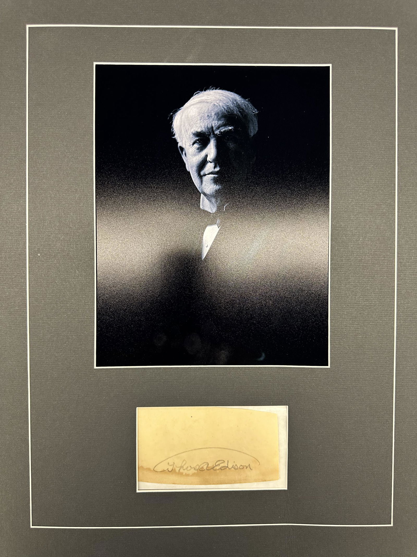Thomas Edison Autographed Display (1 of 1)