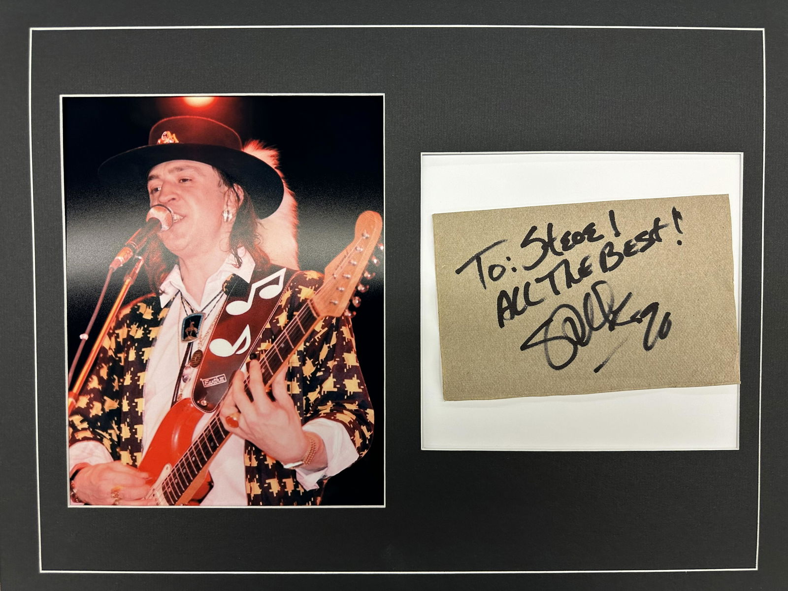 Stevie RAY Vaughan Autographed Display (1 of 1)