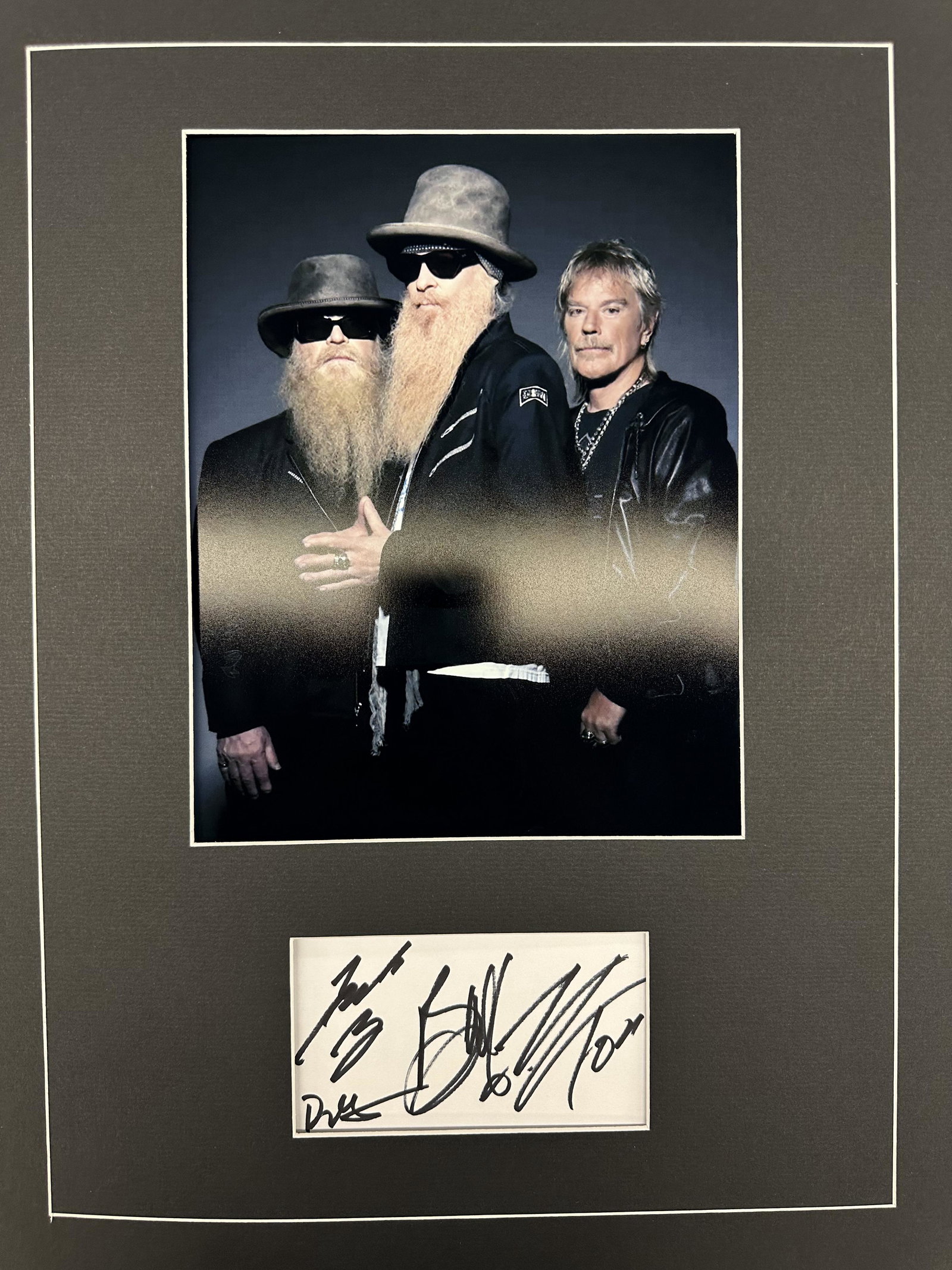 ZZ Top Autographed Display (1 of 1)