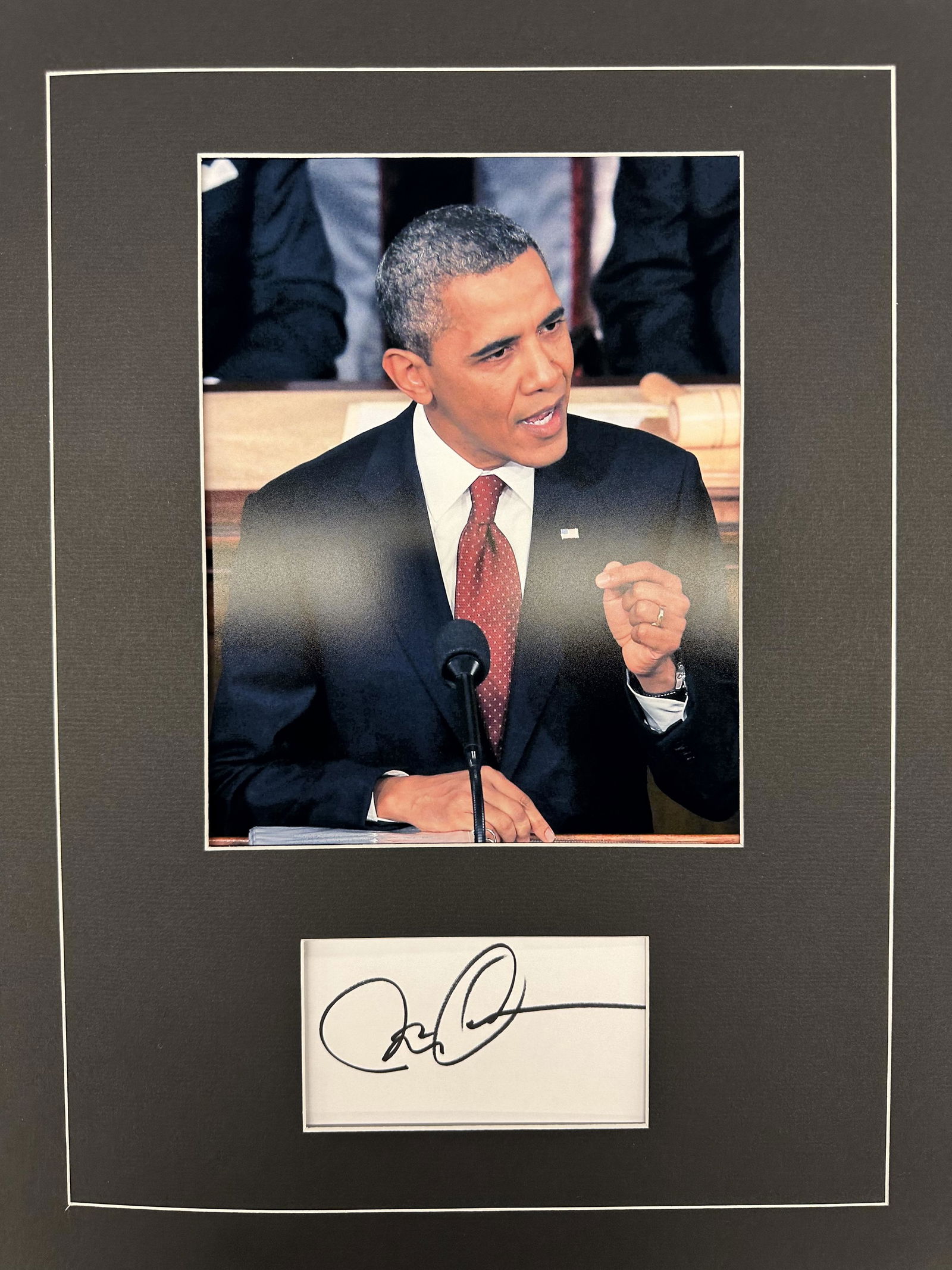 Obama AUTOGRAPHED Display (1 of 1)