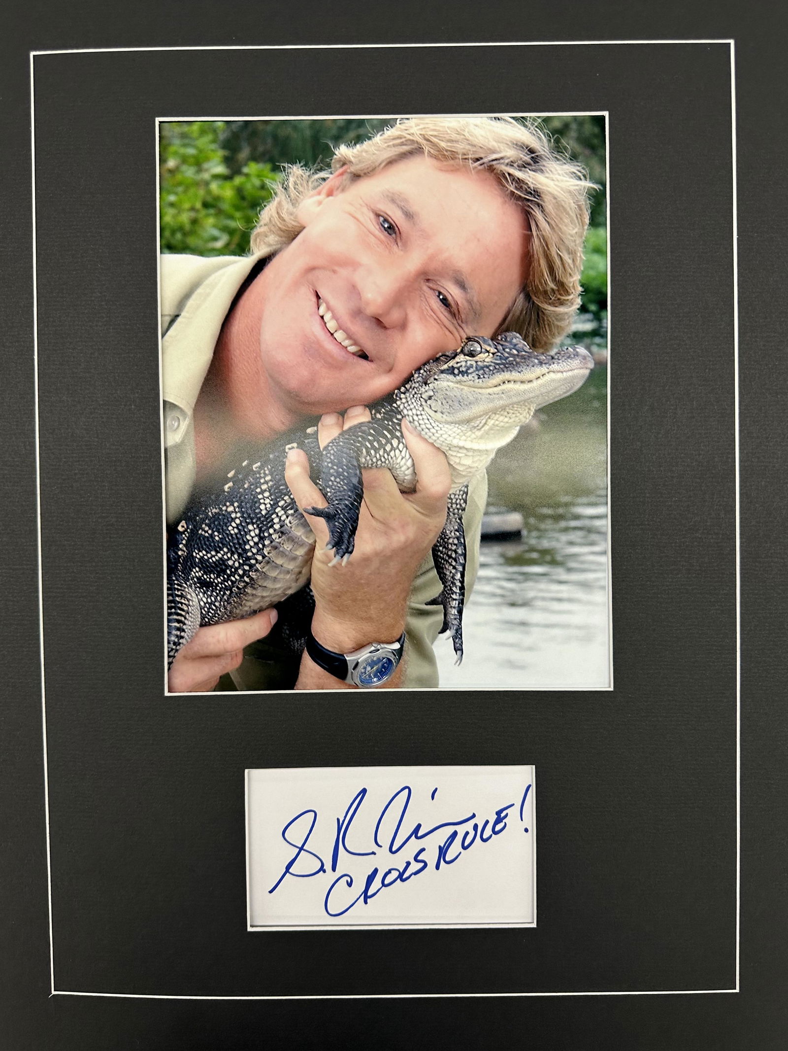 Steve Irwin Autographed Display (1 of 1)