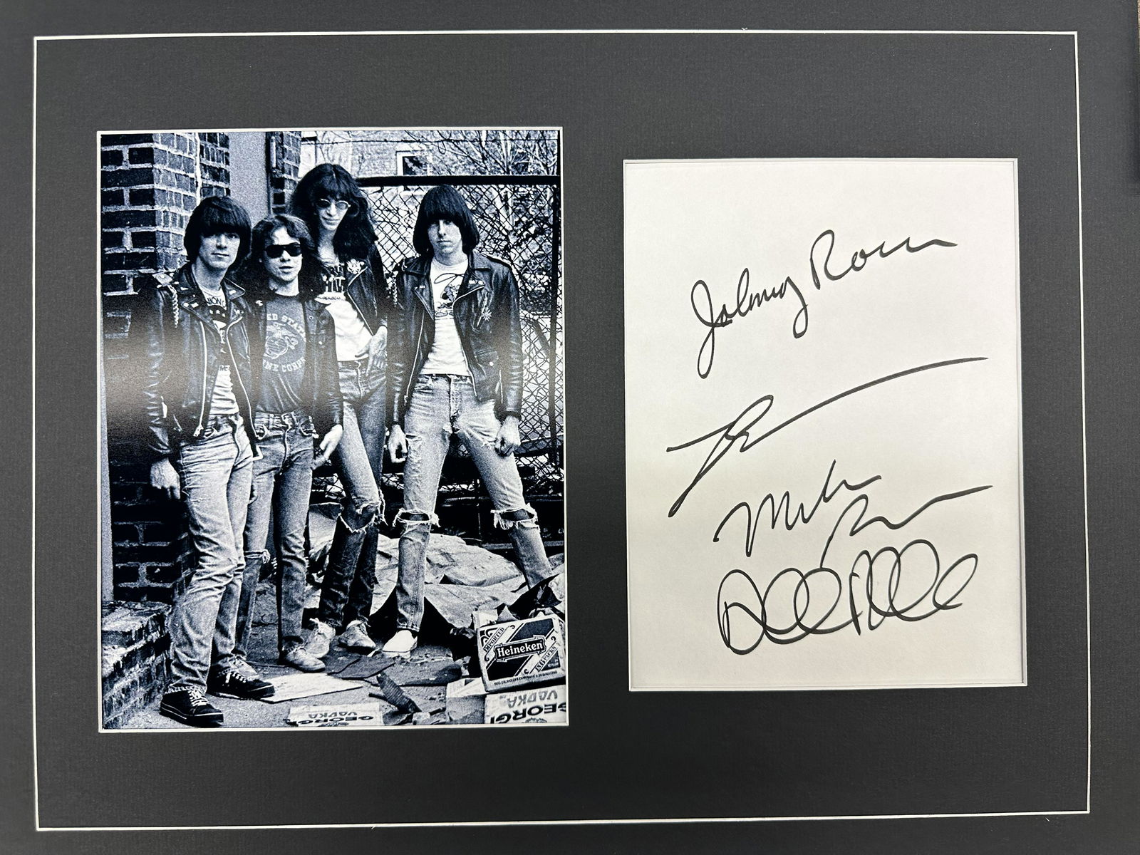 The Ramones Autographed Display (1 of 1)