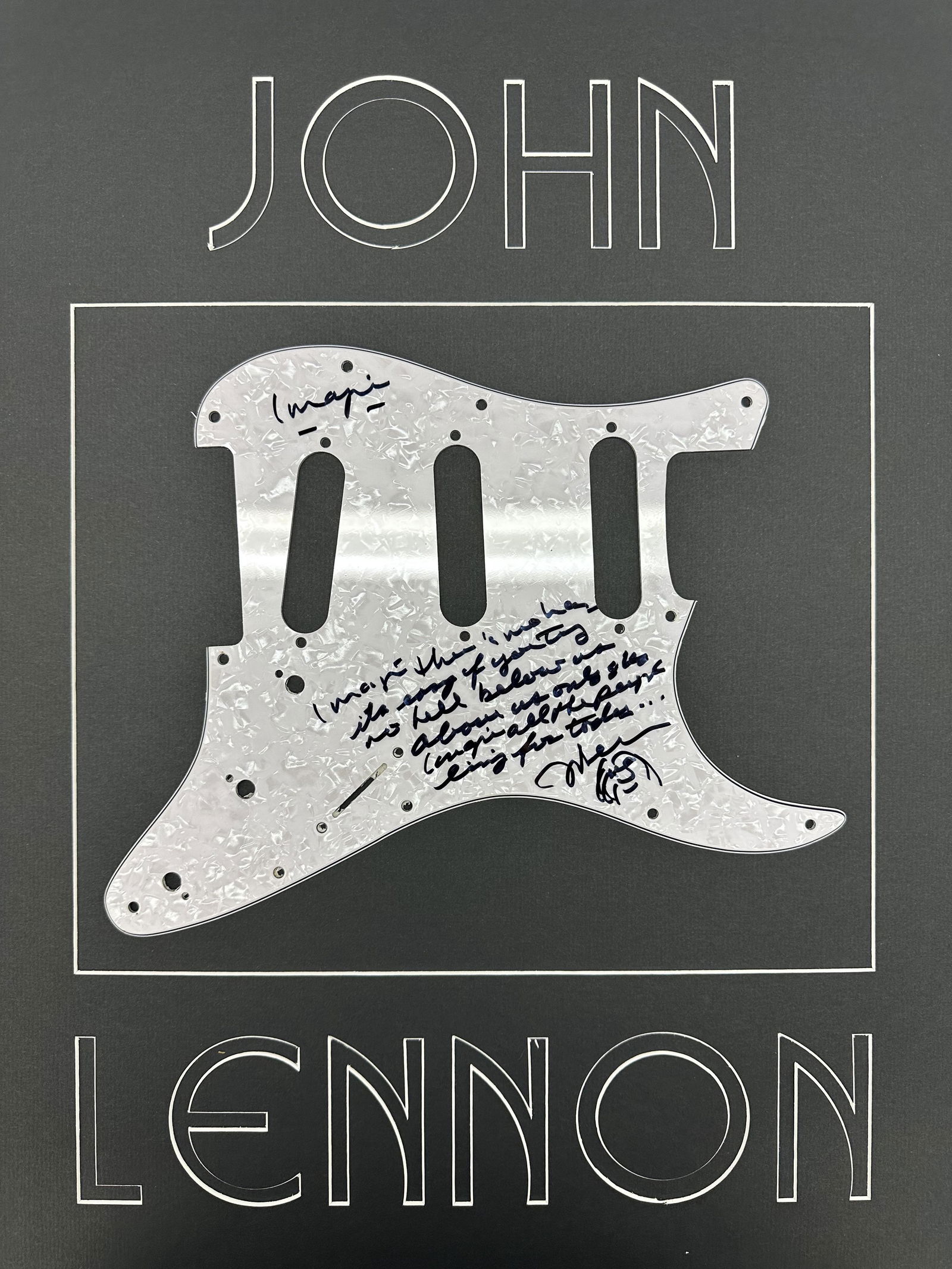 John Lennon Autographed Imagine Lyric Display (1 of 1)