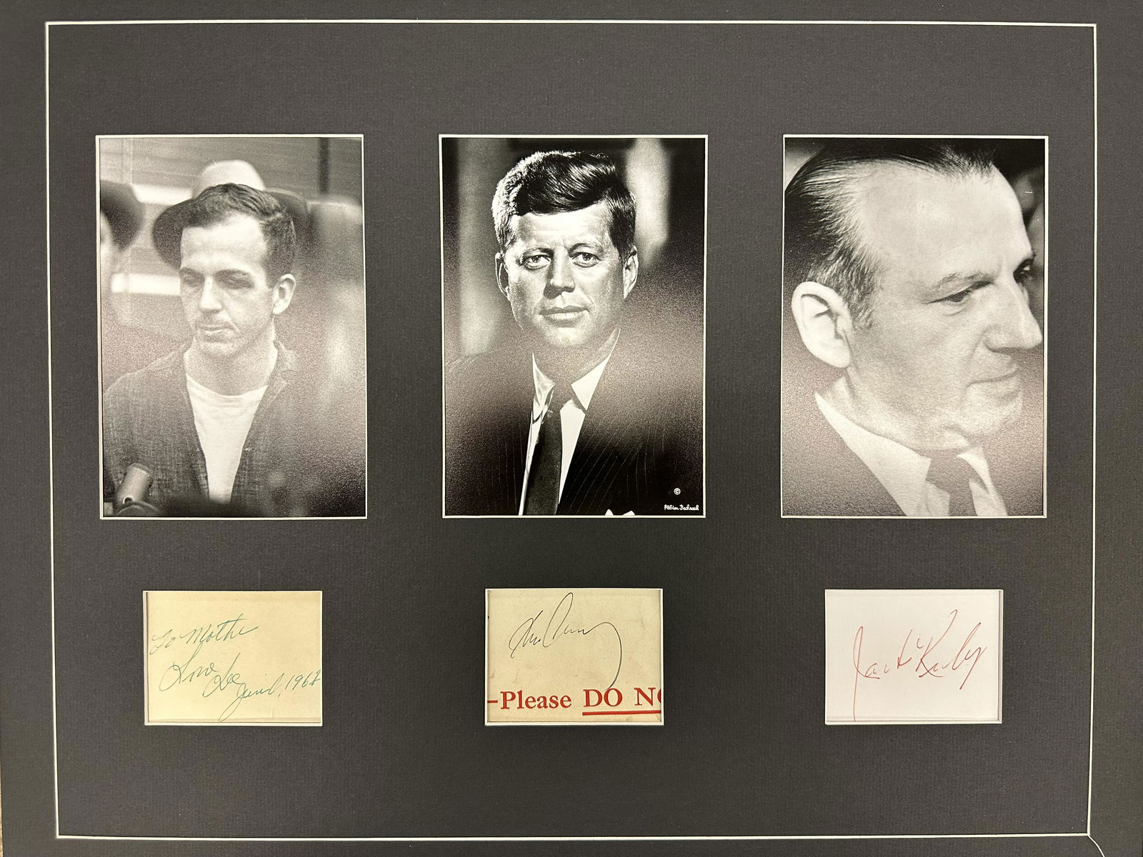 JFK JACK RUBY OSWALD Autographed Display (1 of 1)
