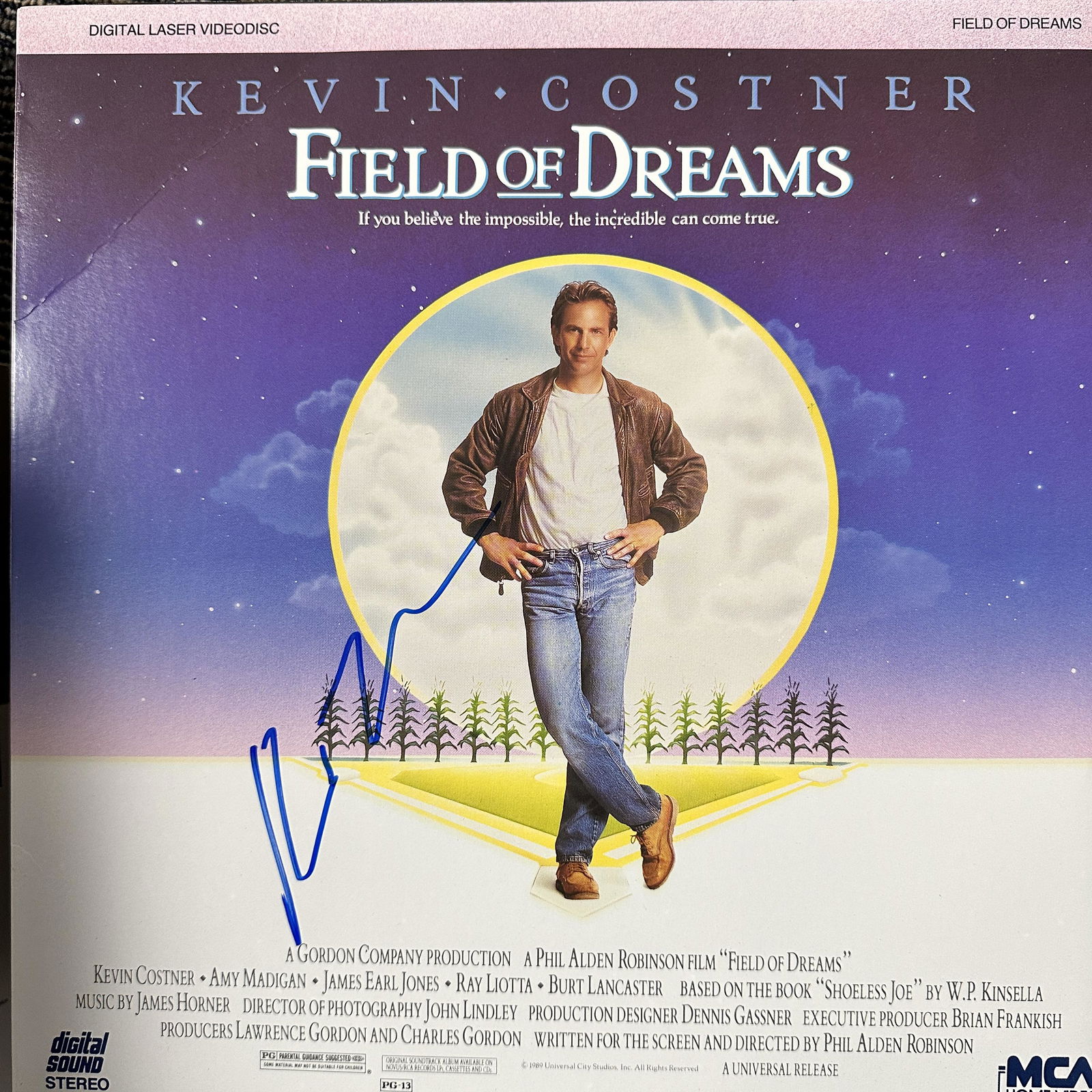 Kevin Costner Autographed Laser Disc (1 of 1)