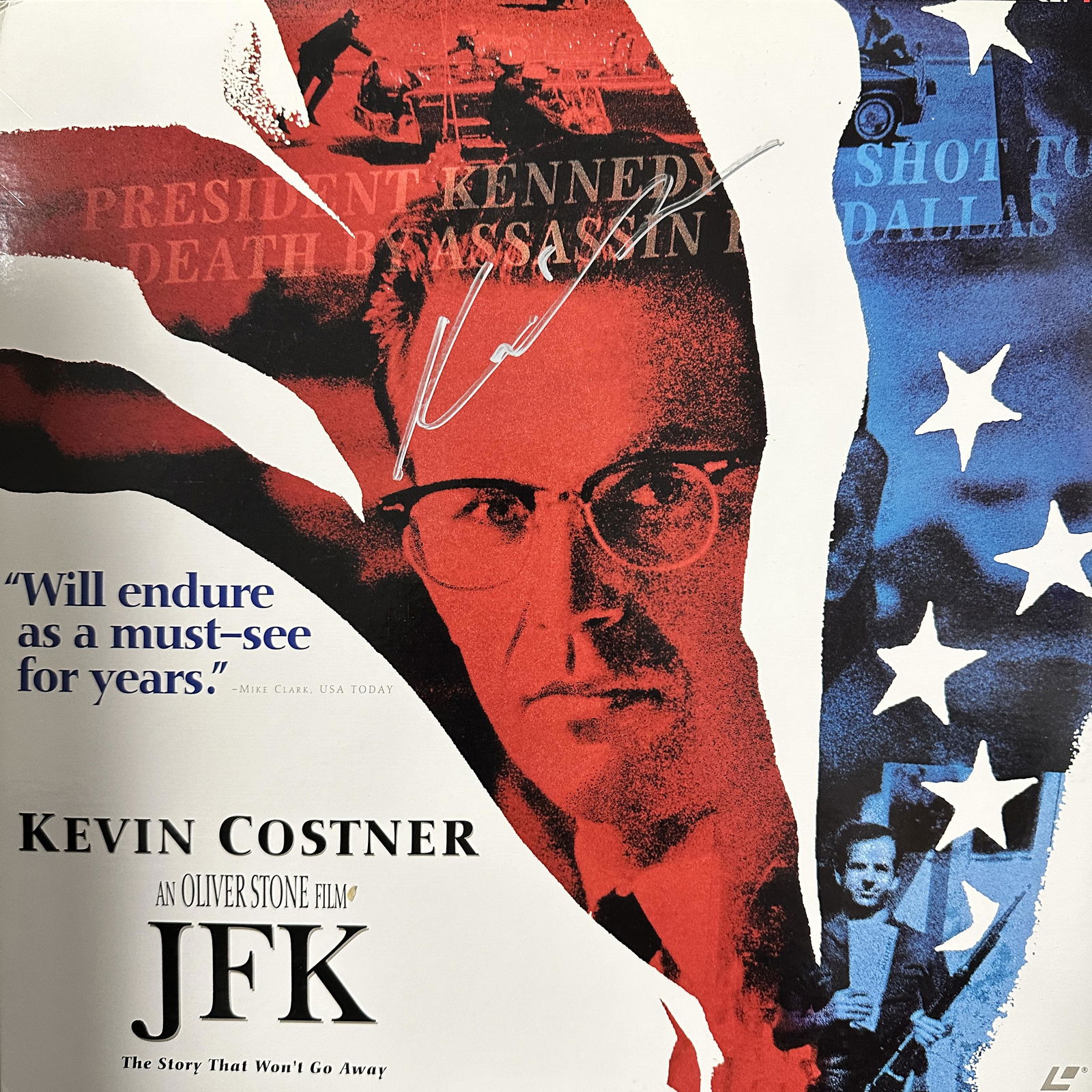 Kevin Costner Autographed Laser Disc (1 of 1)