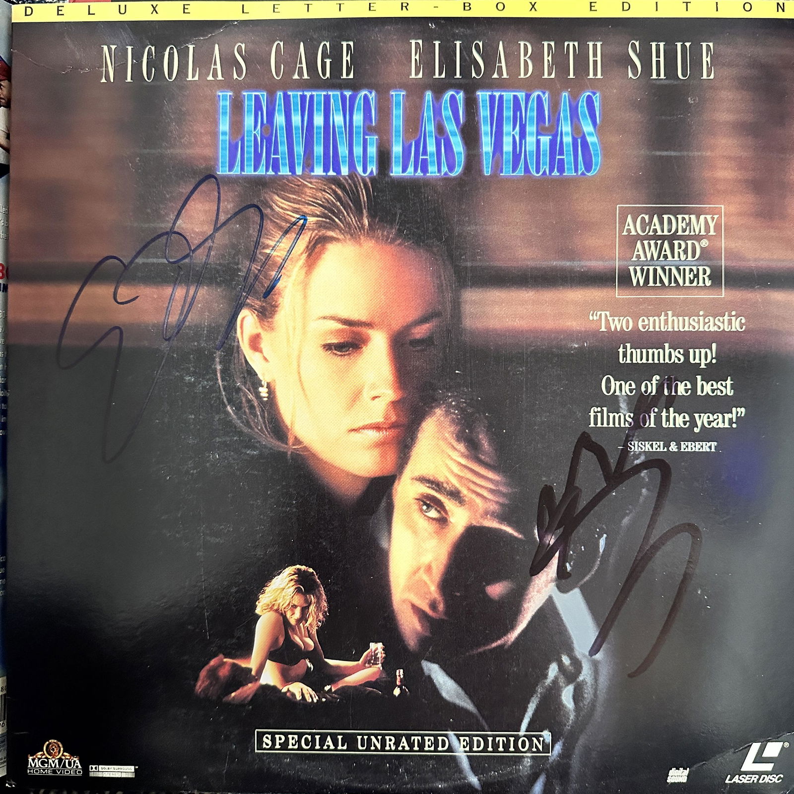 Nicholas Cage Elizabeth Shue Autographed LaserDisc (1 of 1)