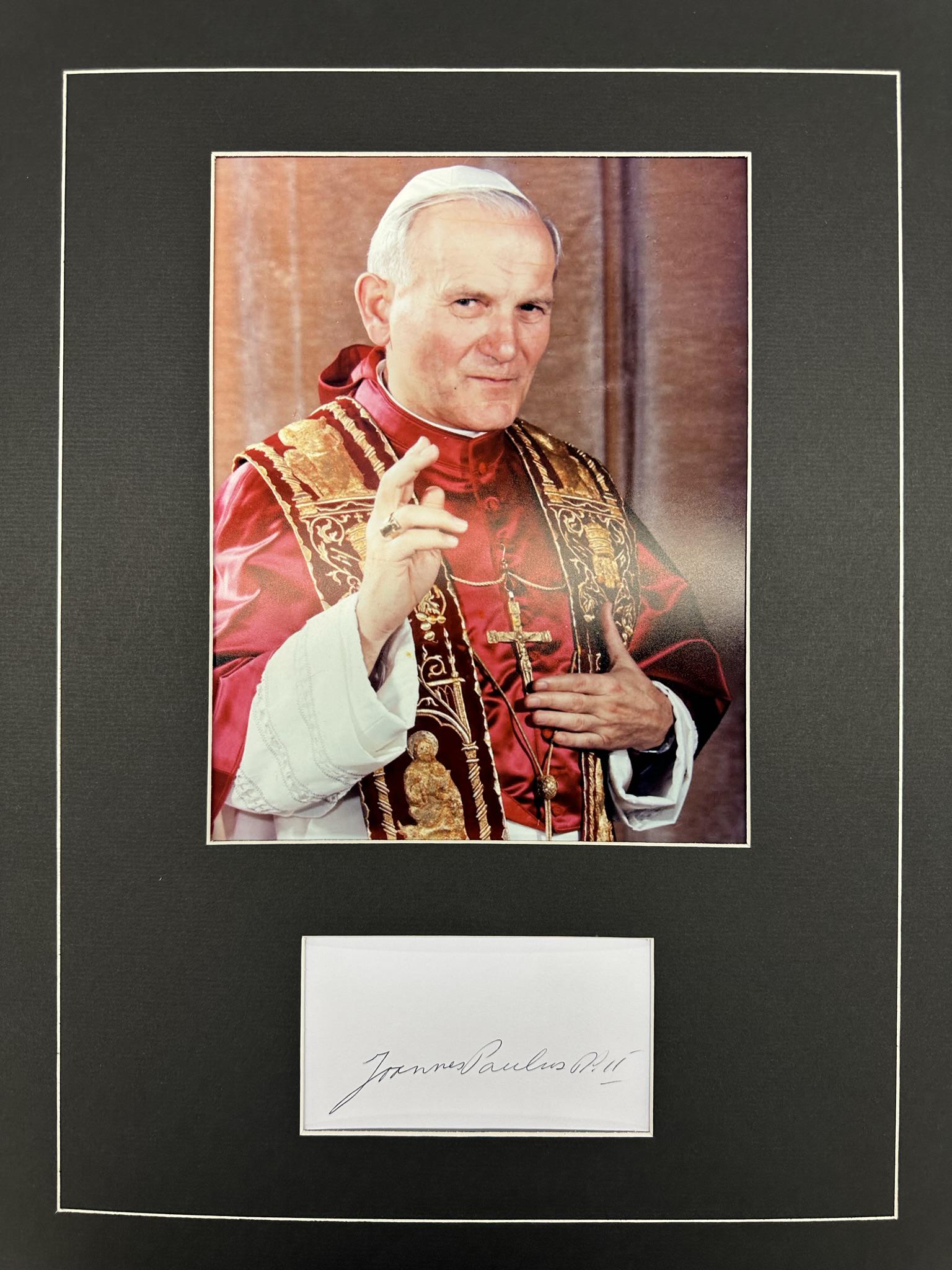 Pope John Paul II Autographed Display (1 of 1)