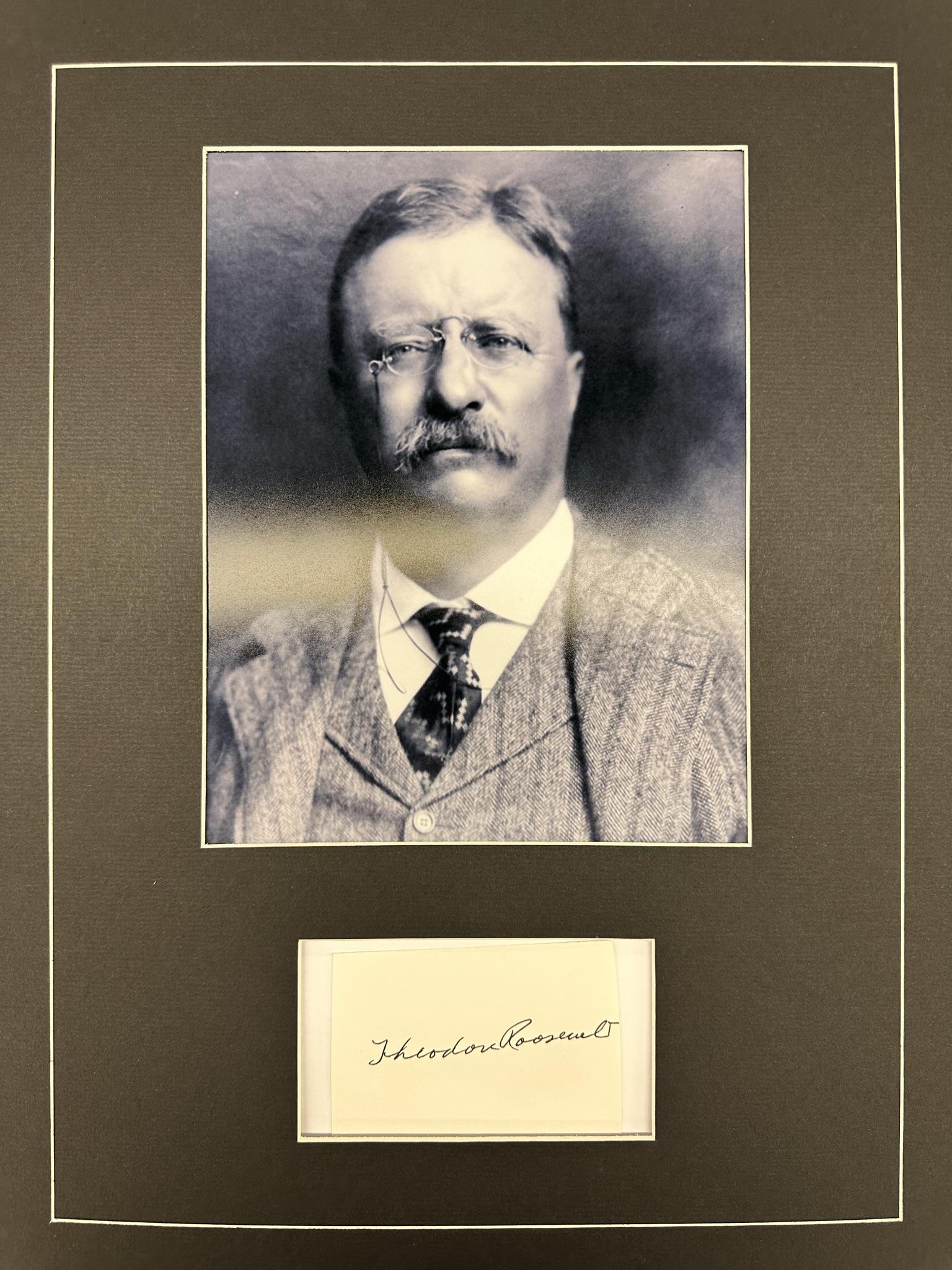 Teddy Roosevelt Autographed Display (1 of 1)