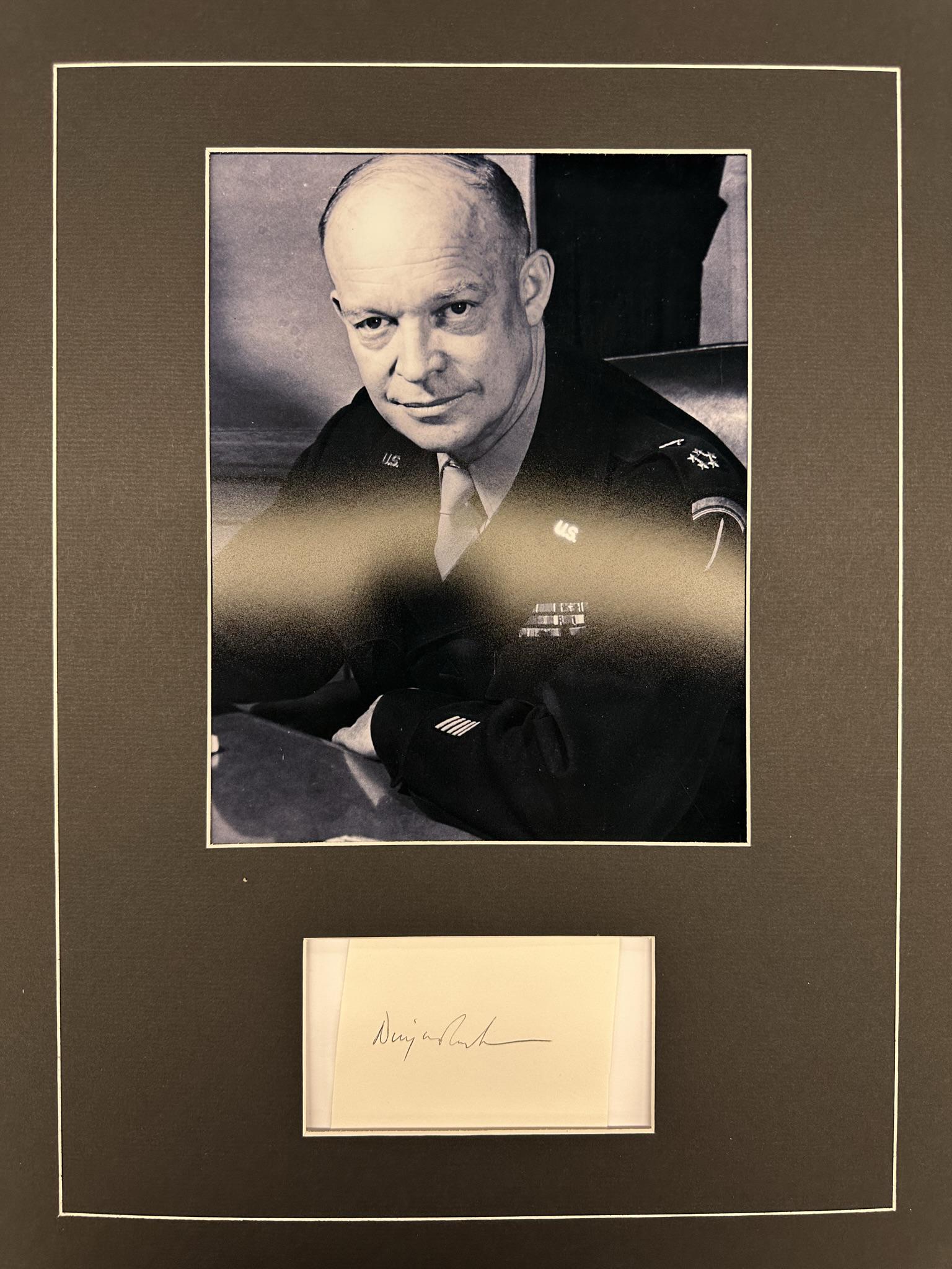 Dwight Eisenhower Autographed Display (1 of 1)