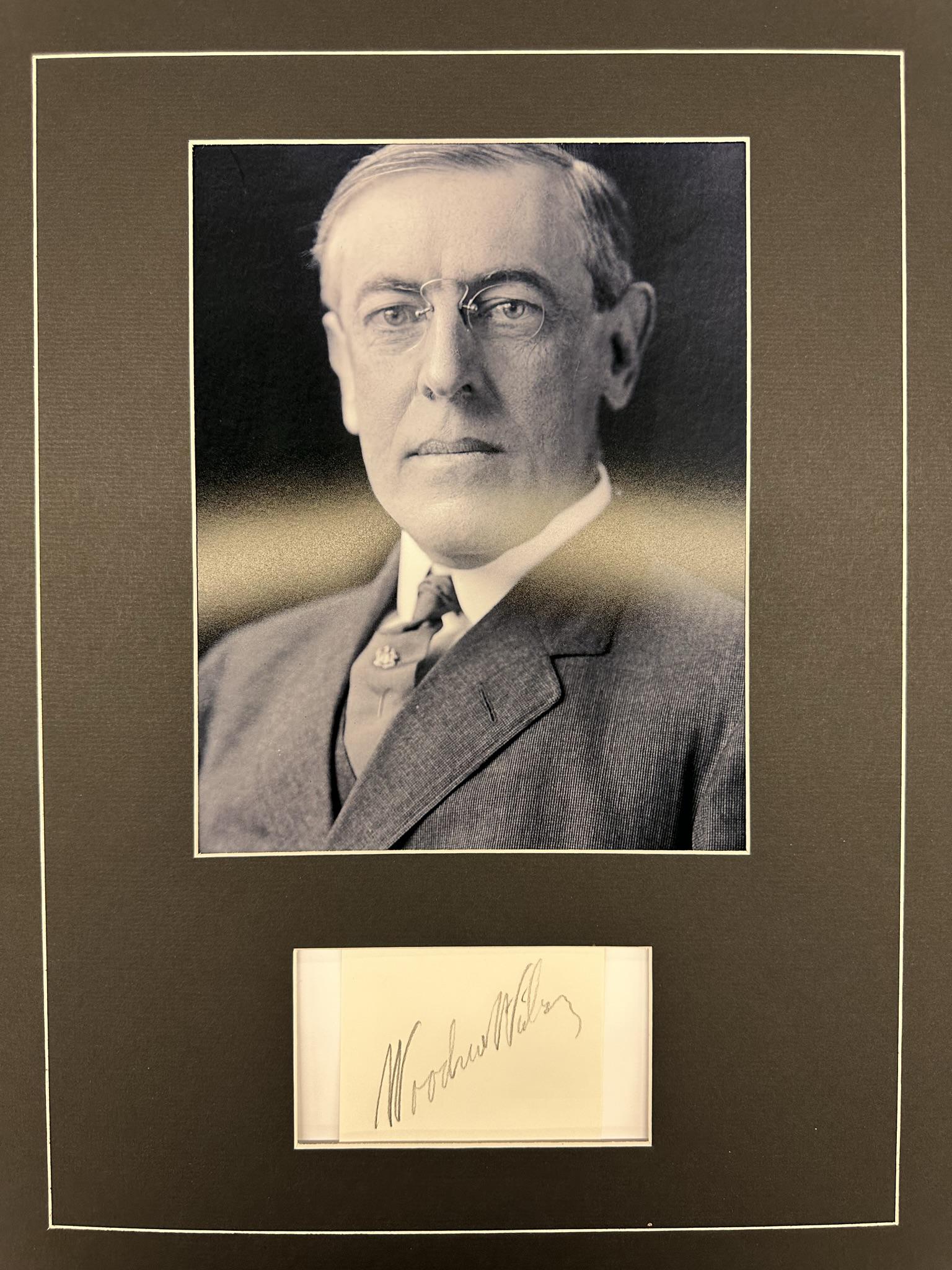 Woodrow Wilson Autographed Display (1 of 1)