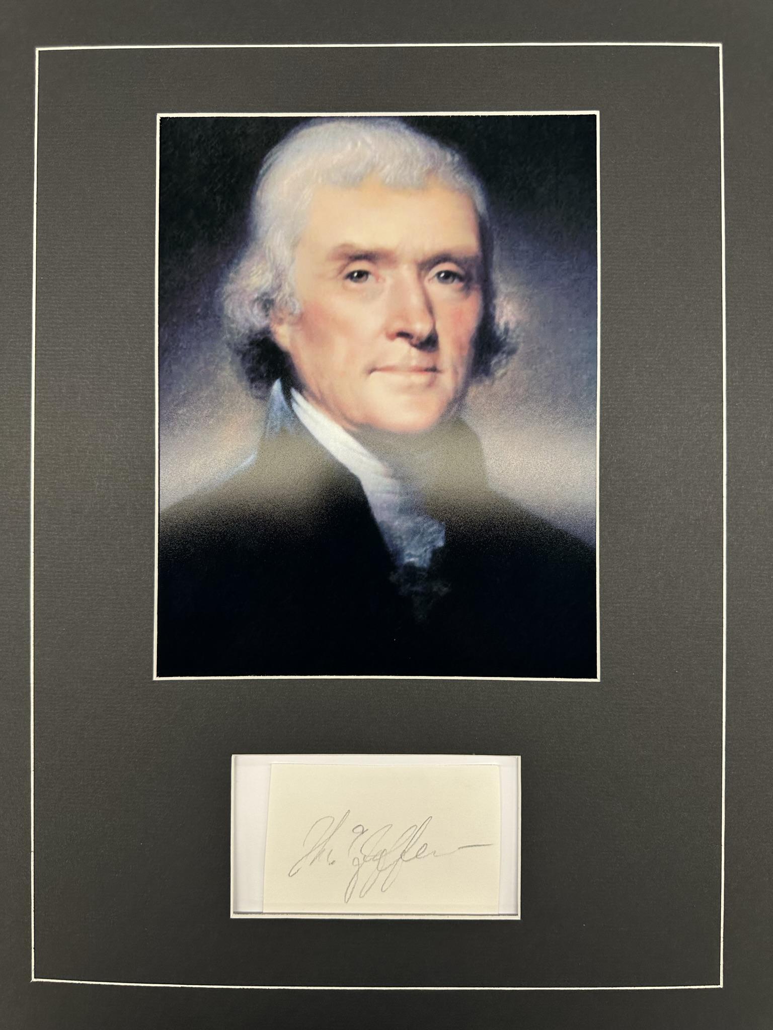 Thomas Jefferson Autographed Display (1 of 1)