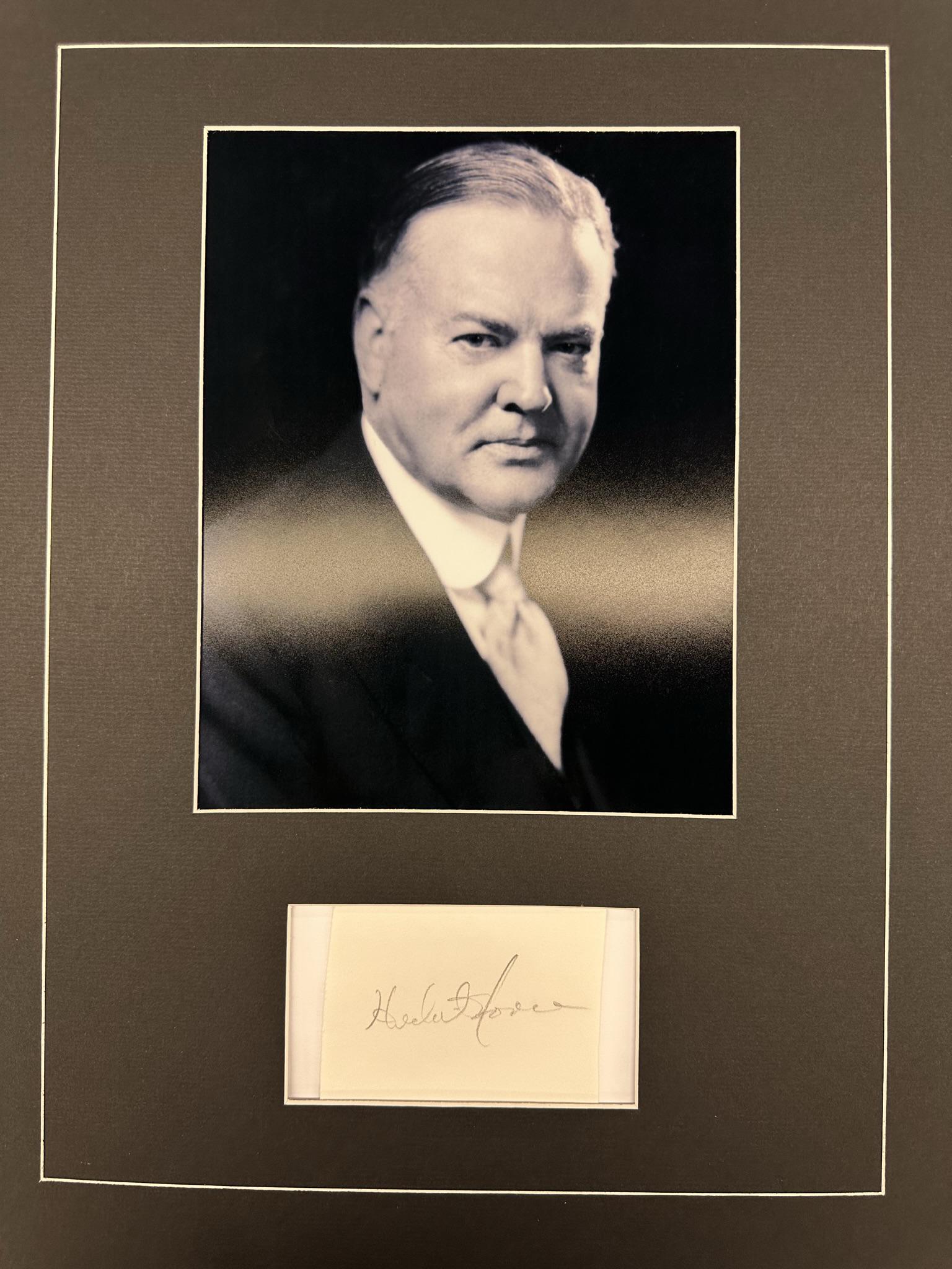 Herbert Hoover Autographed Display (1 of 1)