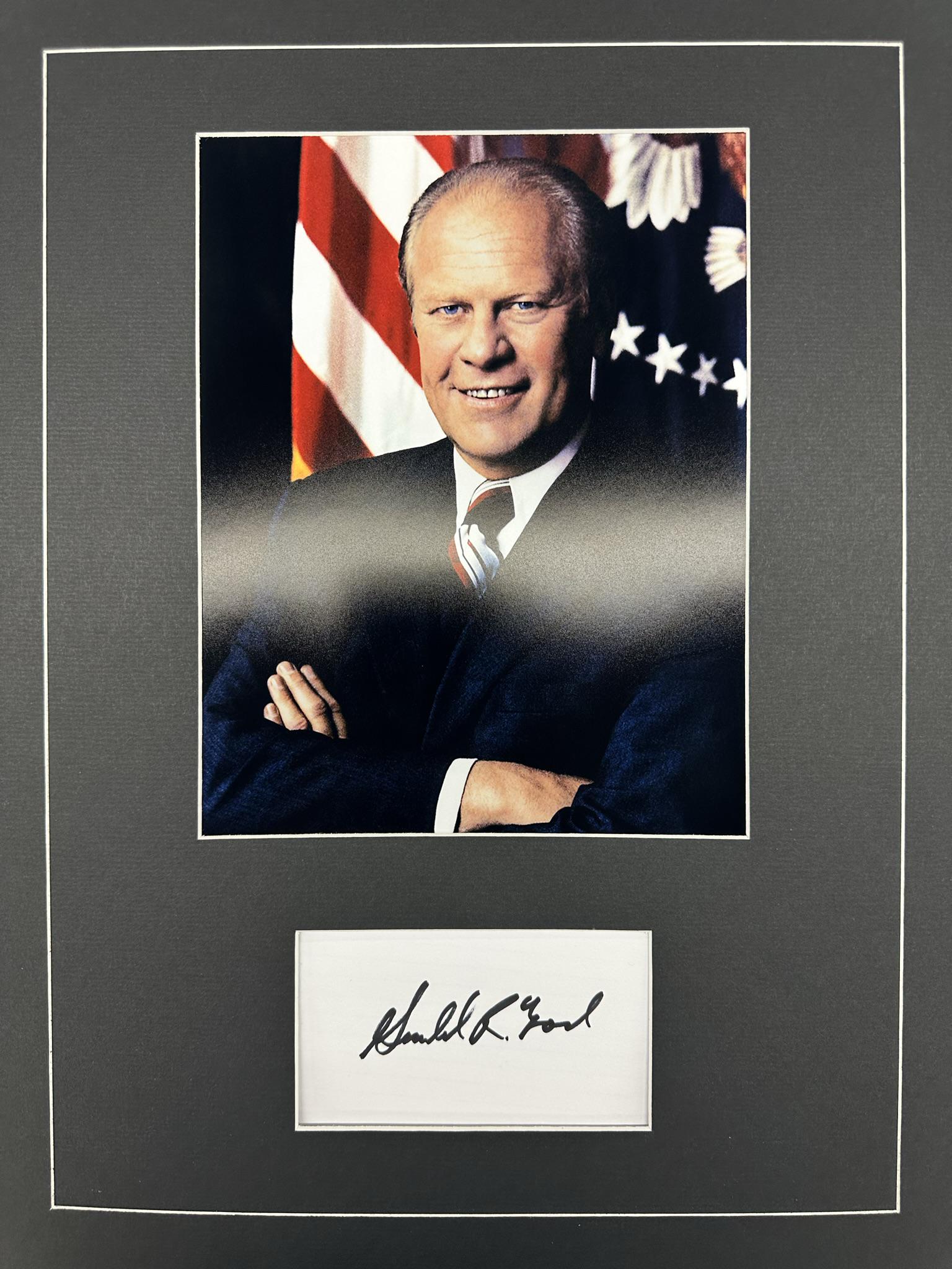 Gerald Ford Autographed Display (1 of 1)