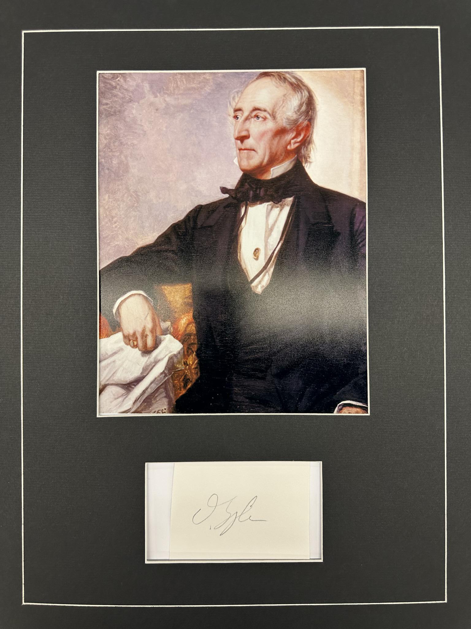 John Tyler Autographed Display (1 of 1)