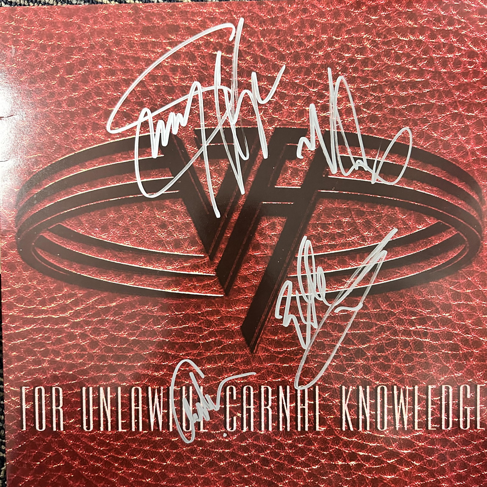 Van Halen Autographed Album All 4 Hagar Lineup (1 of 1)