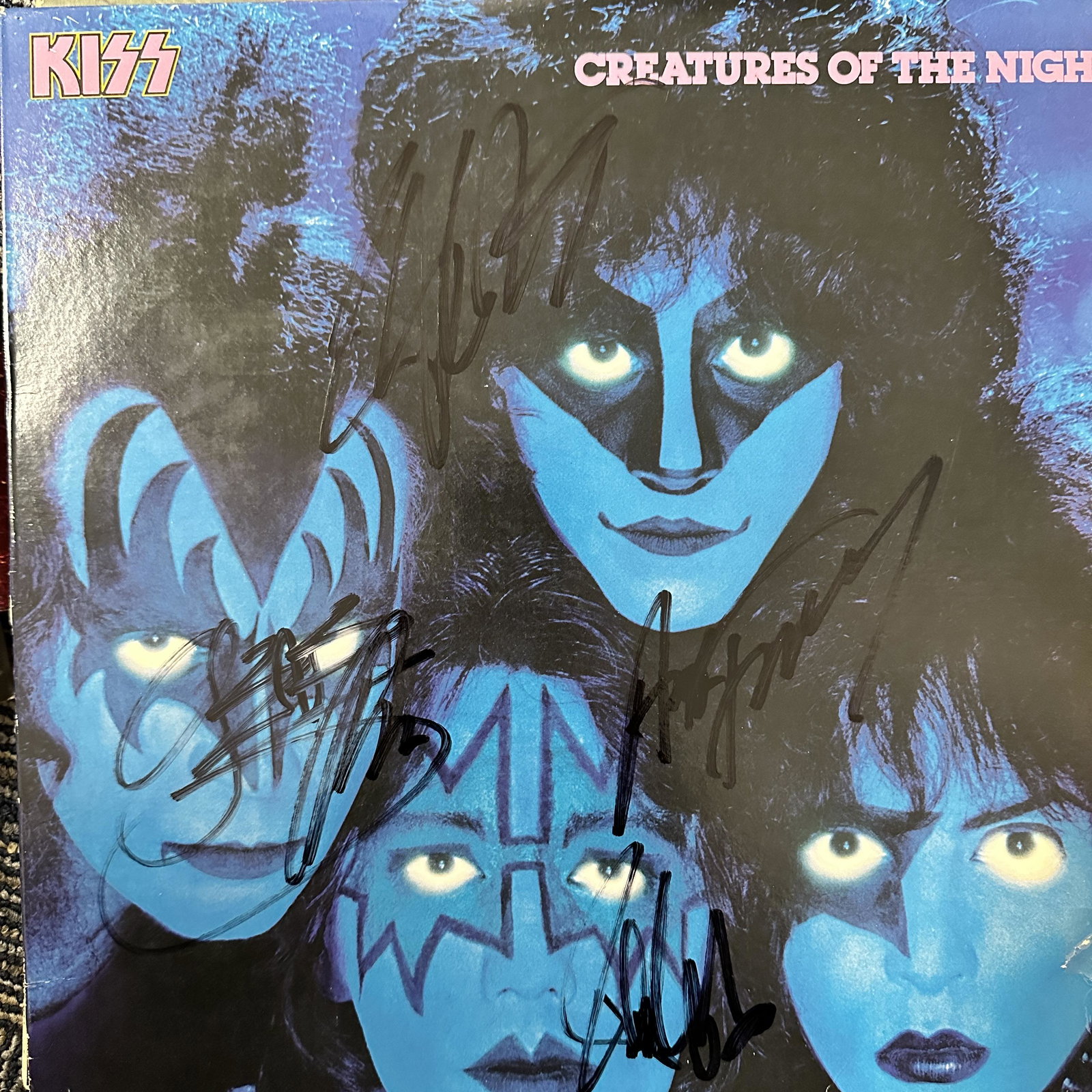 Kiss Autographed ALBUM All 4 PAUL GENE ACE ERIC (1 of 1)