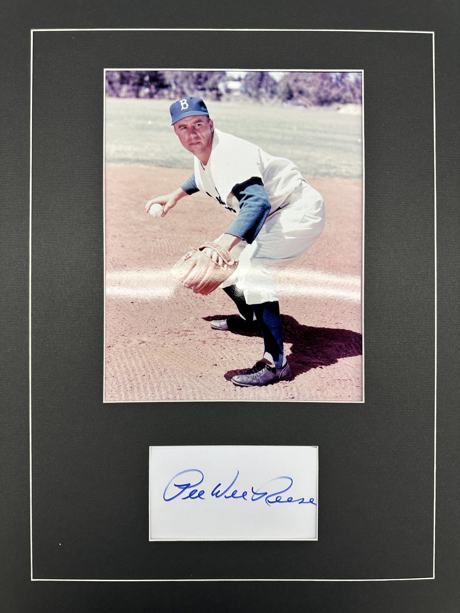 Pee Wee Reese Autographed Display (1 of 1)