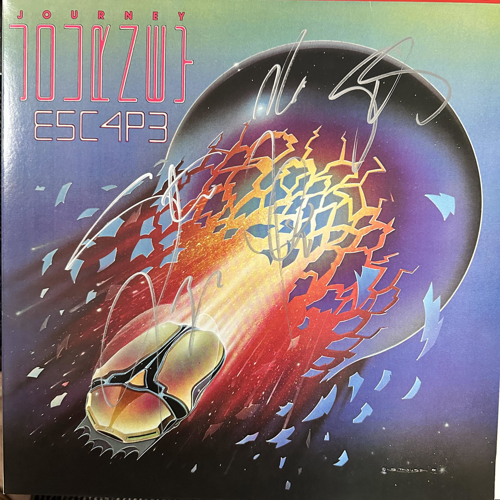 Journey Autographed ALBUM STEVE NEIL JON STEVE: Displays are not framed, and can be framed for a cost. Framed items will state they are framed in the name of the item. All signed items come with a COA. Ask any and all questions BEFORE bidding. Sign