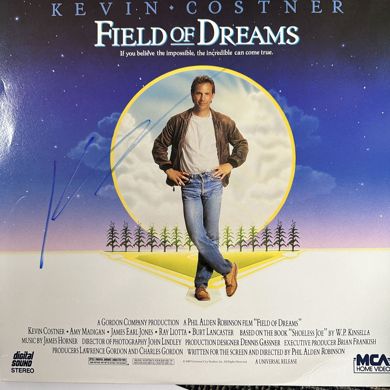 Kevin Costner Autographed Laserdisc (1 of 1)