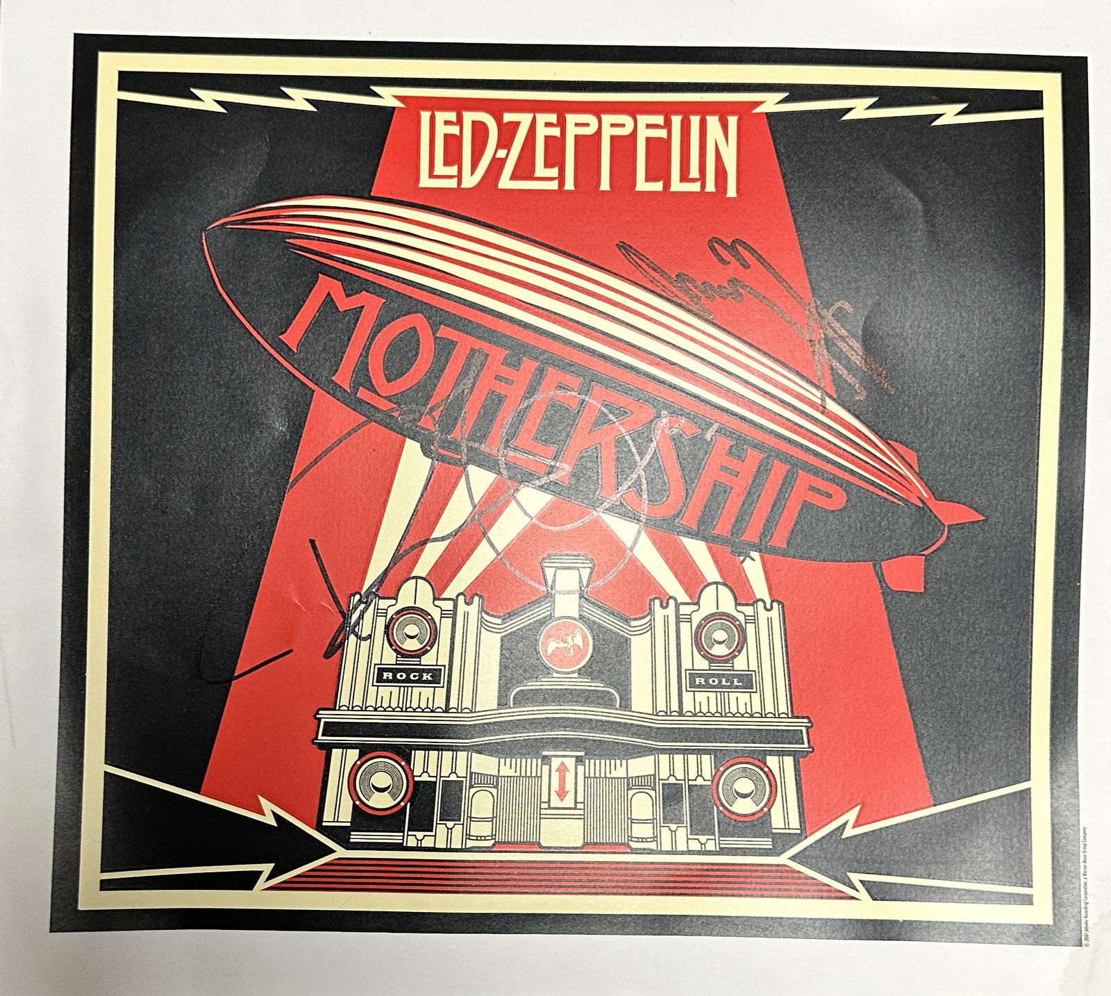 Led Zeppelin Autographed Photo Page Plant Jones (1 of 1)