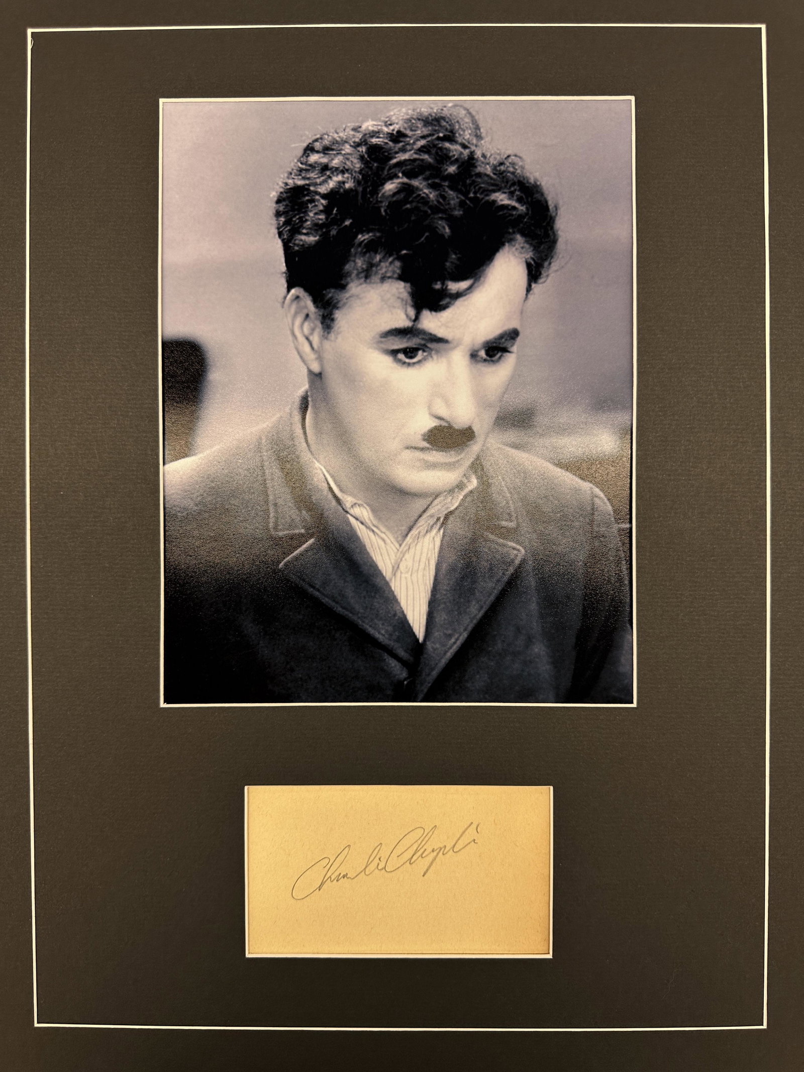 Charlie Chaplin Autographed Display (1 of 1)