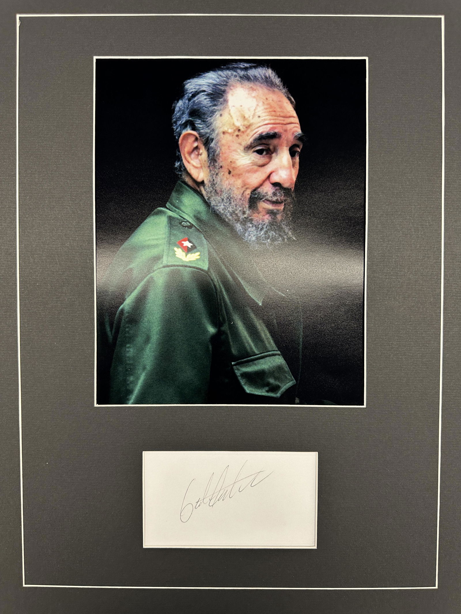 Fidel Castro Autographed Display (1 of 1)